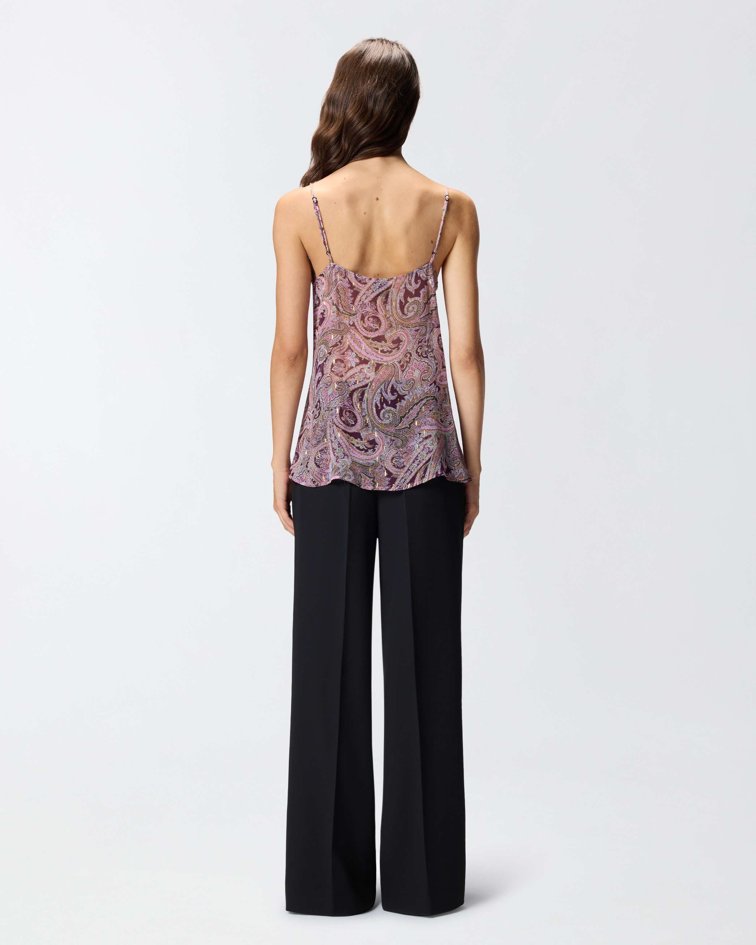 Top with cashmere print and lace 2