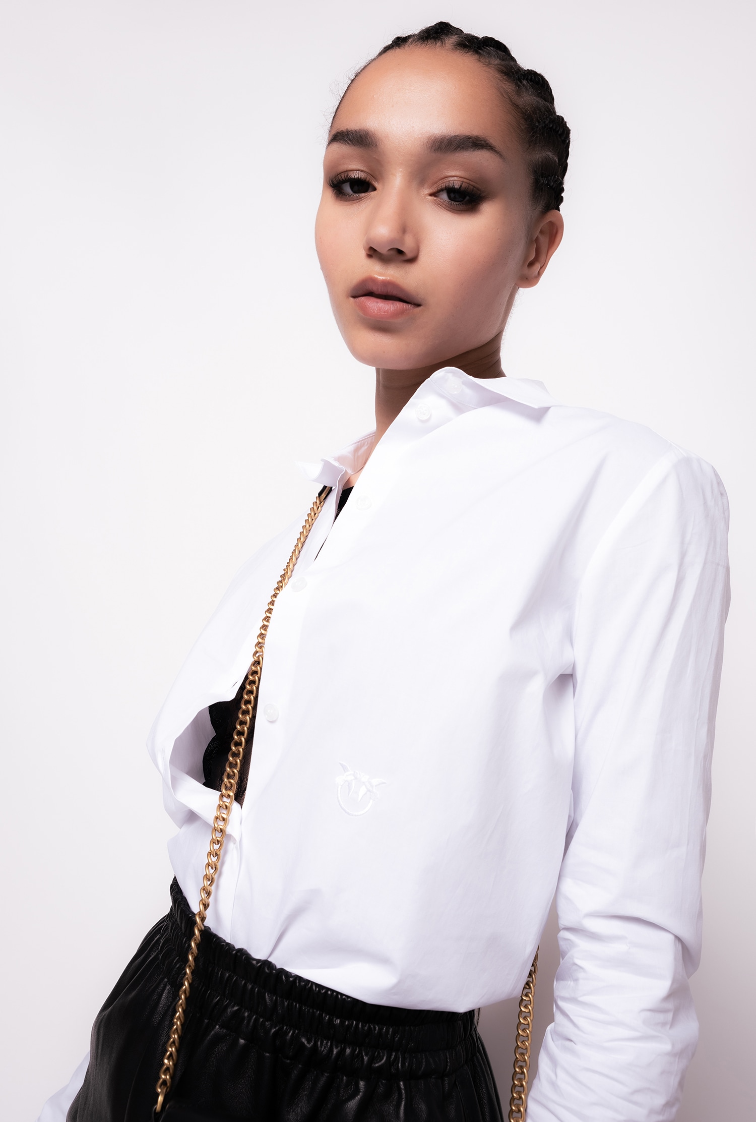 府绸衬衫 - 白色 - large | pinko