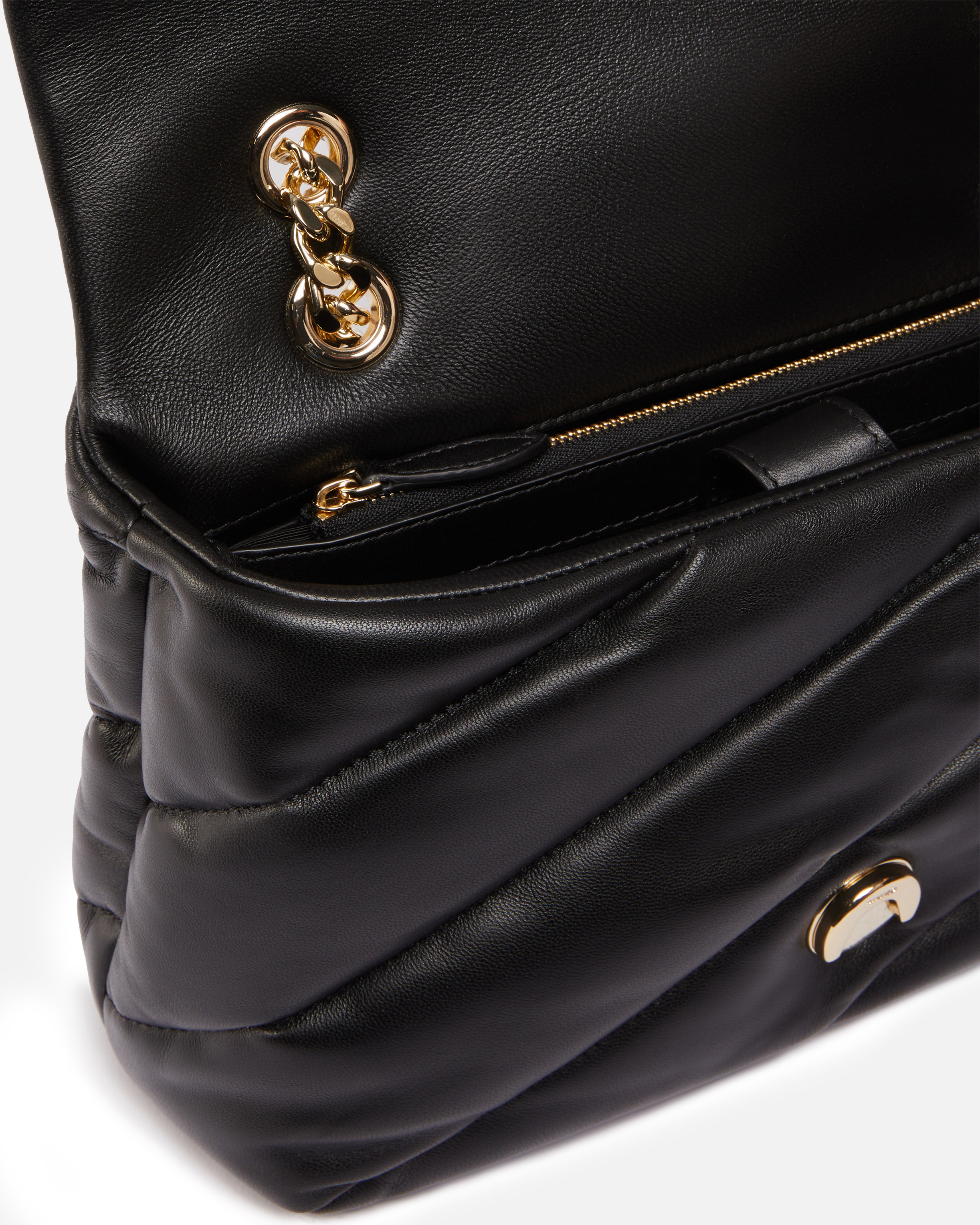 Pinko Quilted Love Bag Puff Shoulder Bag With Jewel Buckle  Galleria In Noir-or Clair