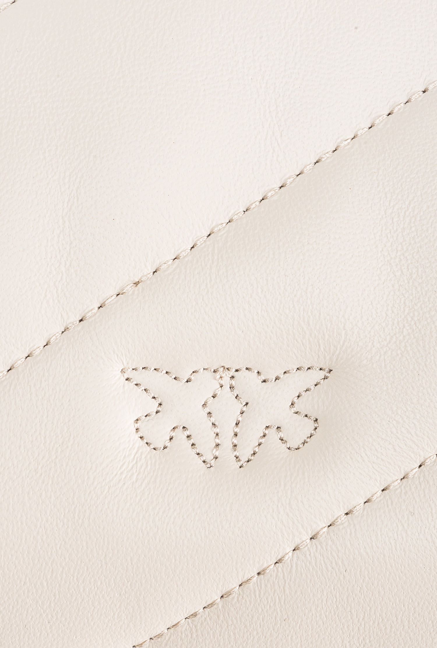 Pinko Borsa Mini Love Bag Icon Bianco Seta In White+white-antique Gold