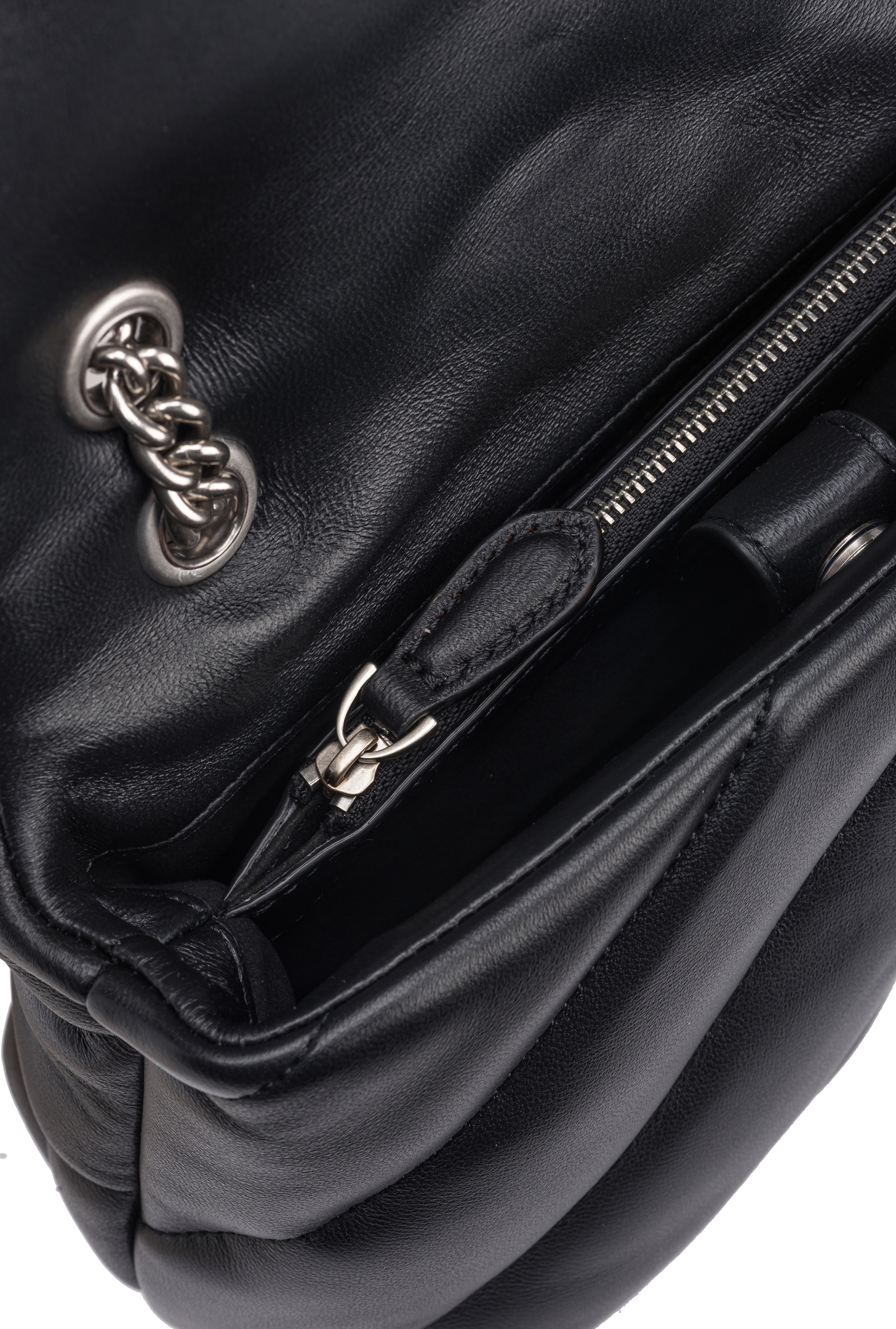 Pinko Mini Love Bag Puff Maxi Quilt In Black-old Silver