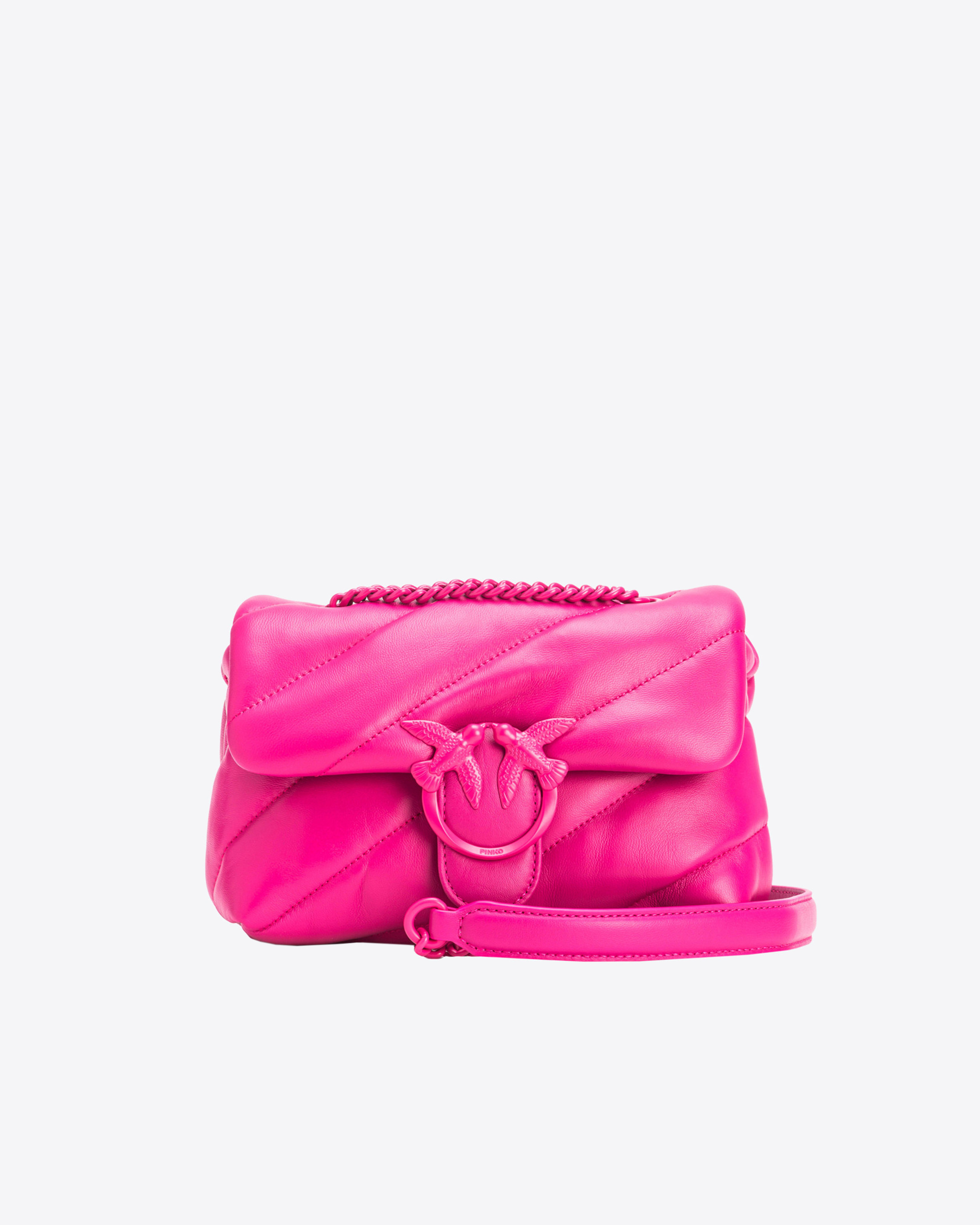 Pinko Mini Love Bag Puff aus Nappaleder in Color-Block-Optik