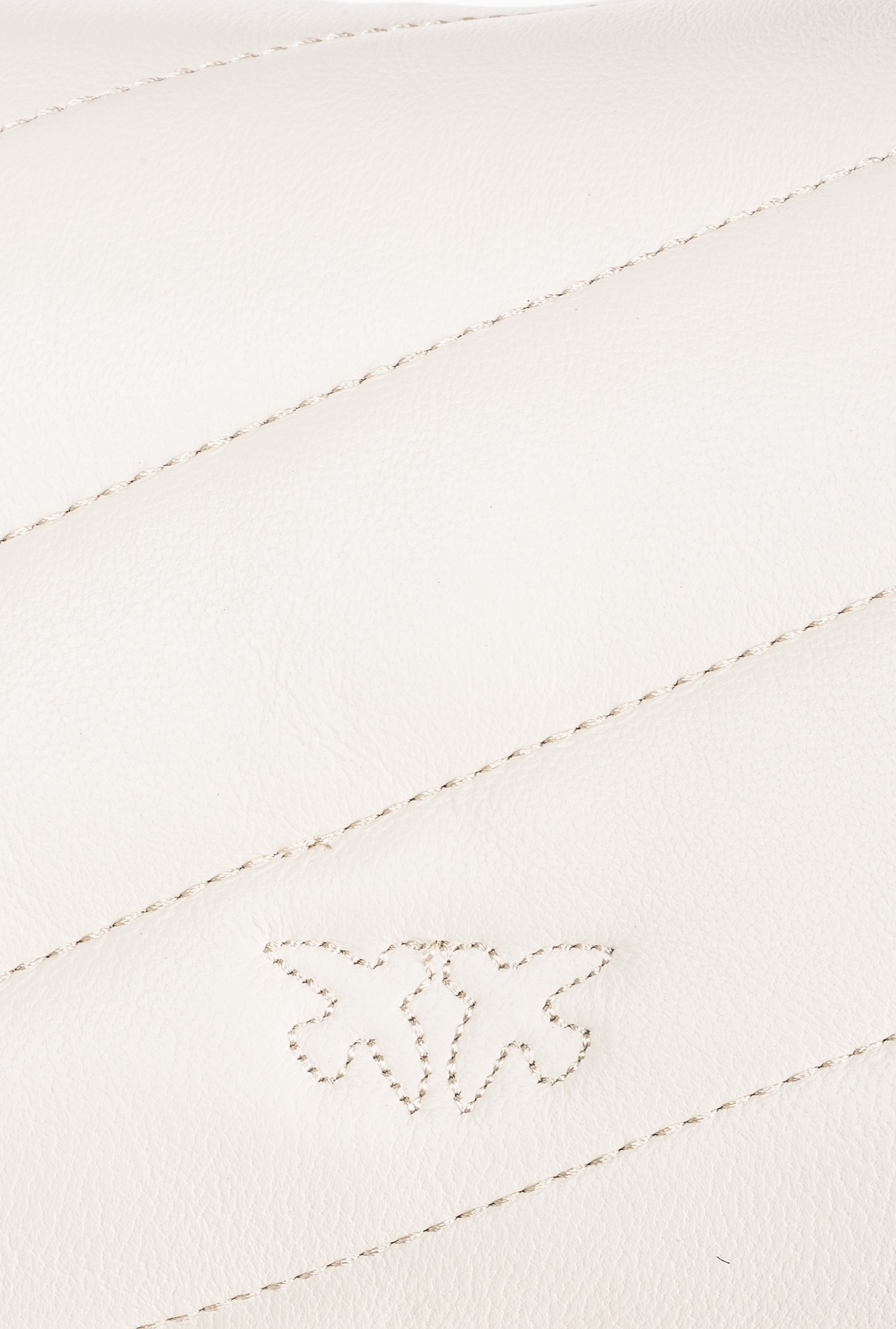Pinko Love Baby Puff Leather Crossbody Bag In White