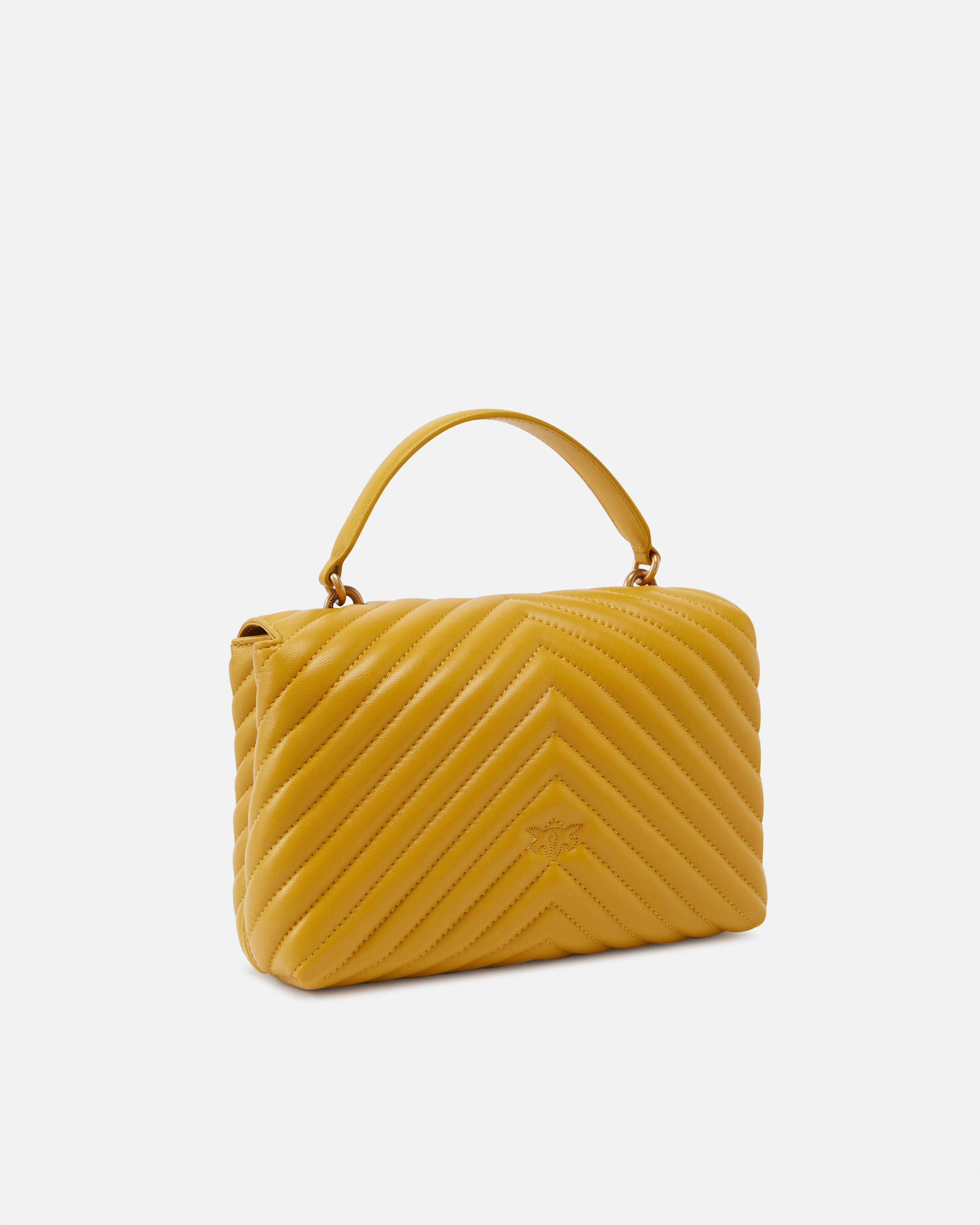 Borsa a mano e tracolla media Love Bag Puff in nappa chevron 1