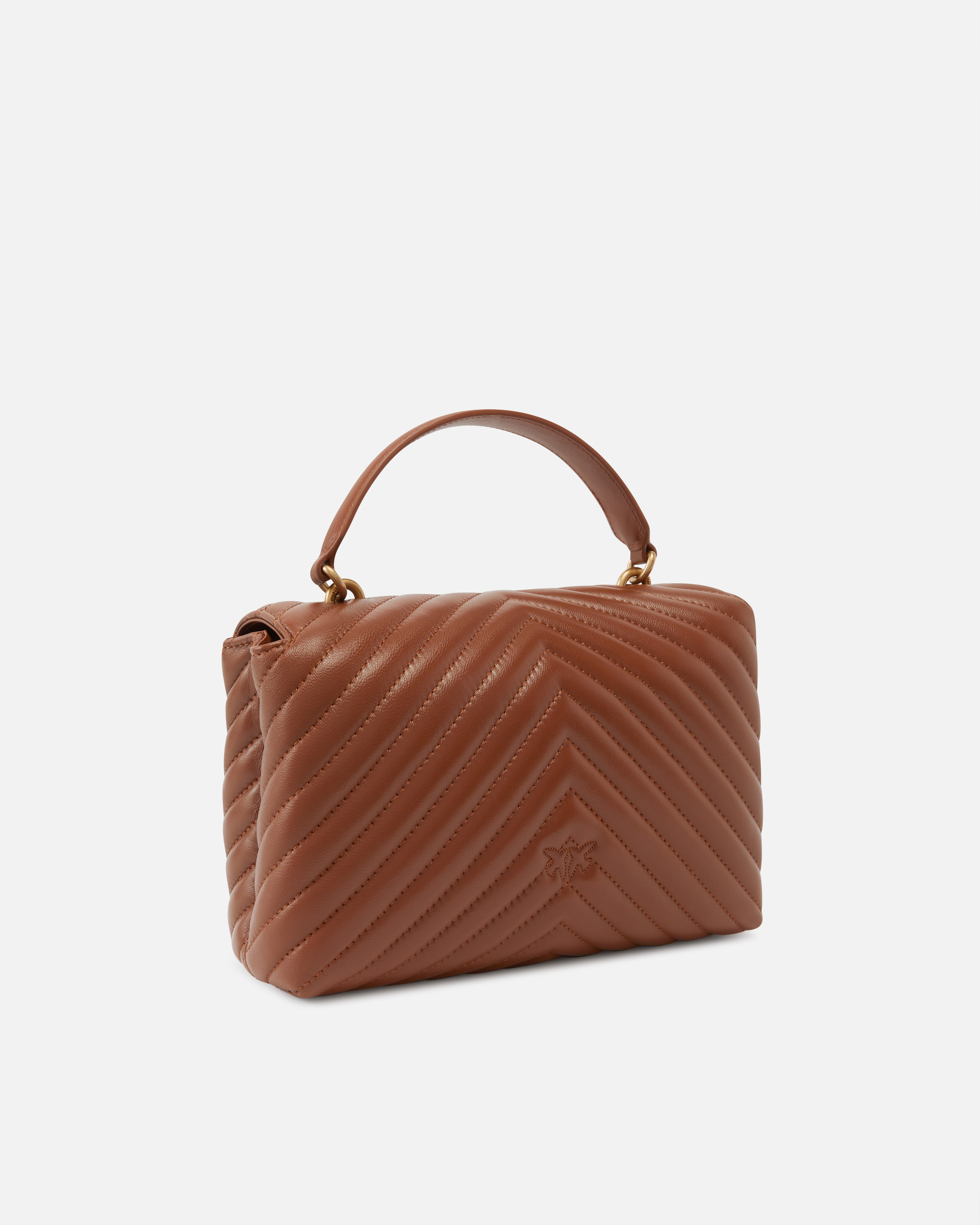 Borsa a mano e tracolla media Love Bag Puff in nappa chevron 1