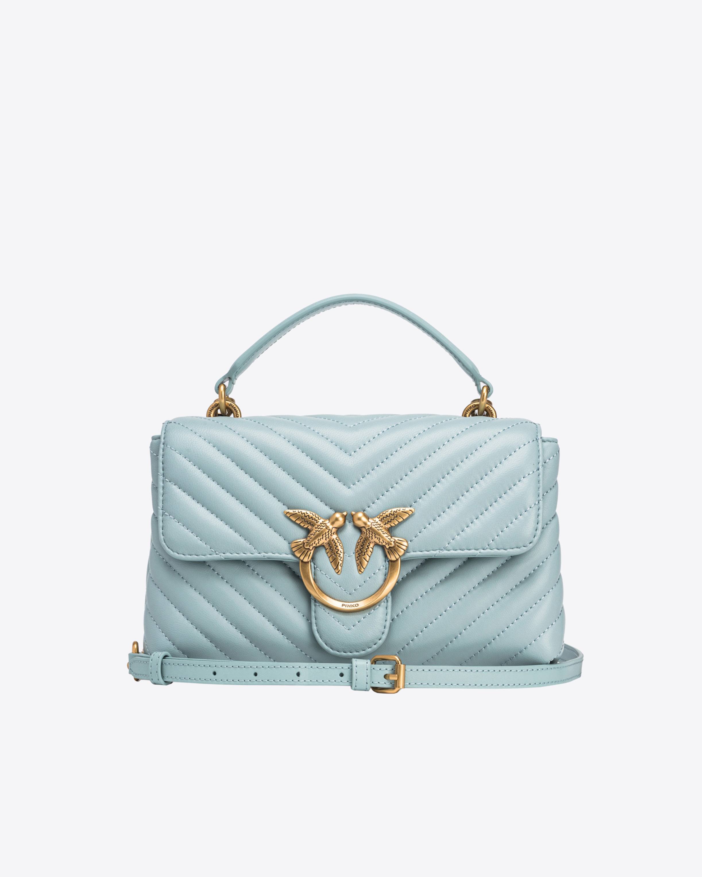 Shop Pinko Mini Lady Love Bag Puff Chevron In E68q