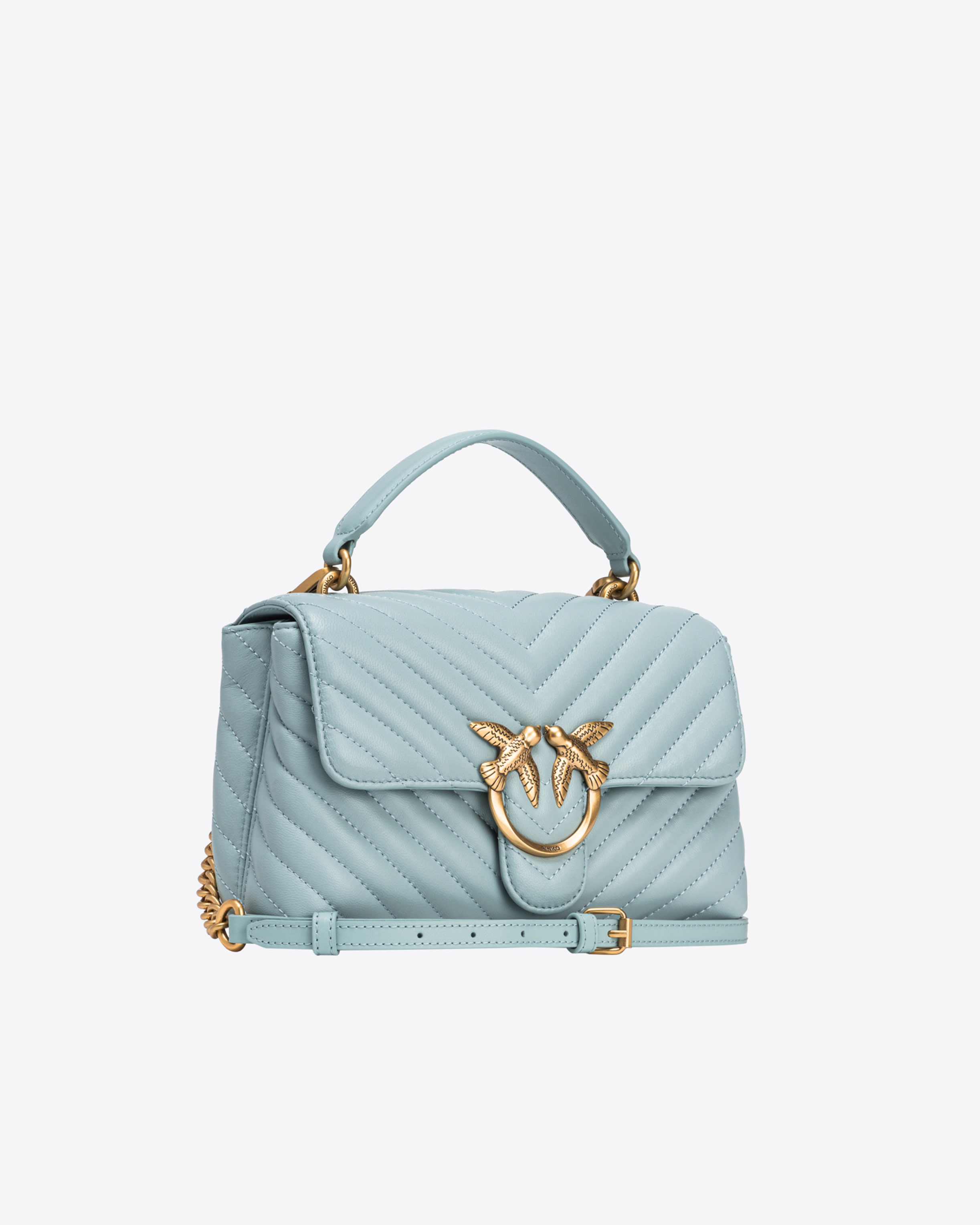 Mini Lady Love Bag Puff Chevron PINKO → Compra en línea