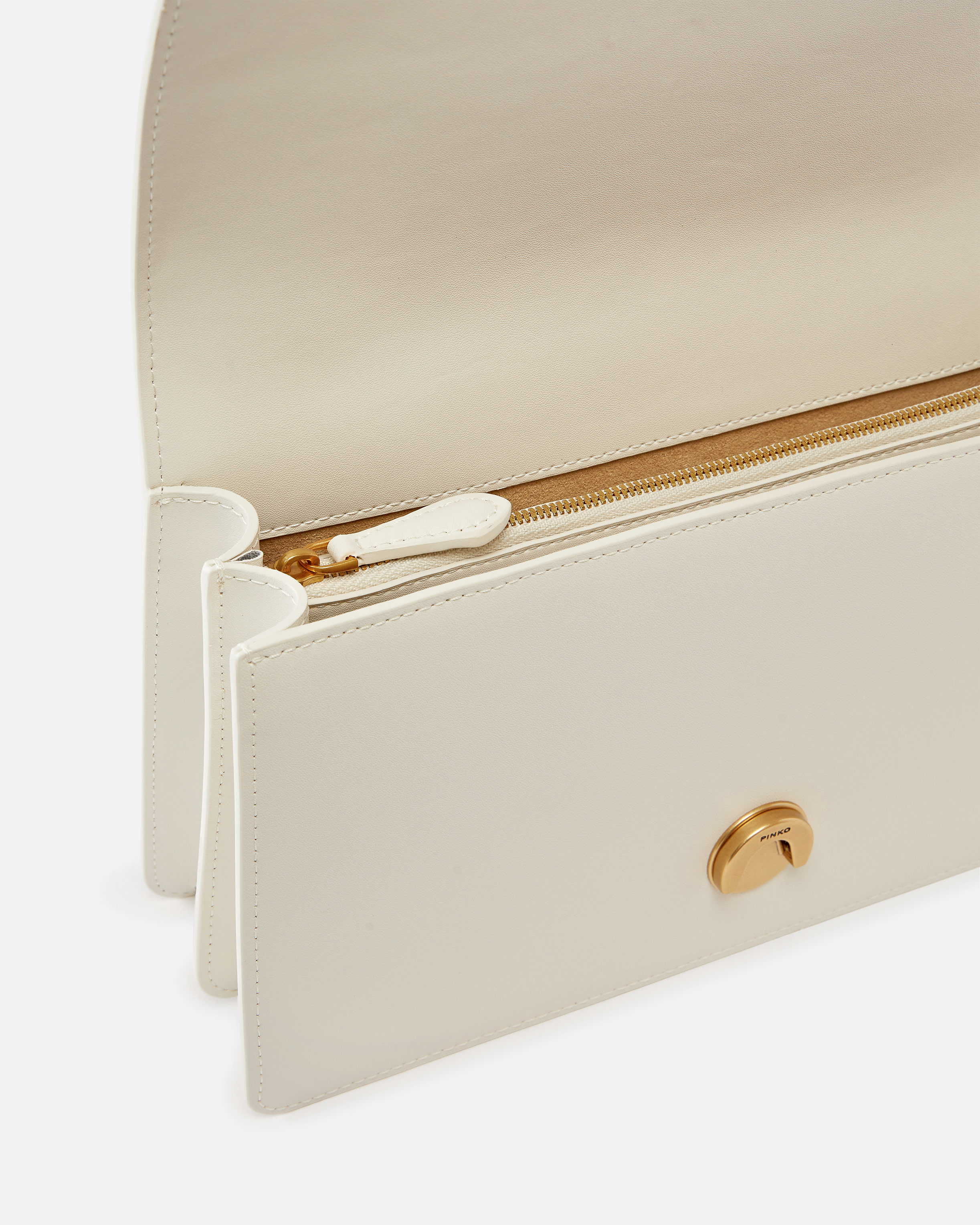PINKO 100143A0F1Z14Q 関税送料込 Pinko Clutch bag with logo - Beige - Women | 102747A0F1D01Q