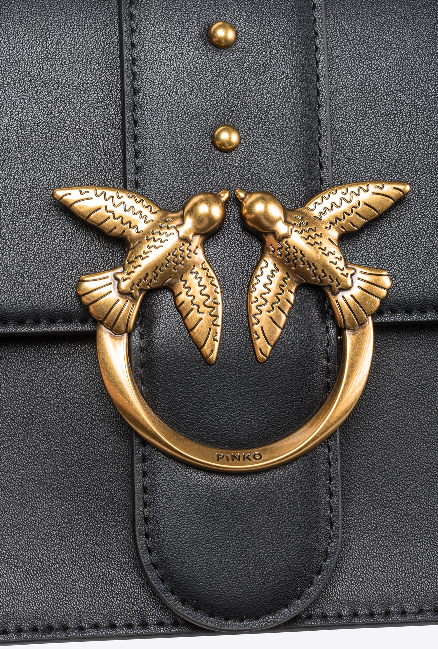 Pinko Classic Love Bag One Simply In Black-antique Gold