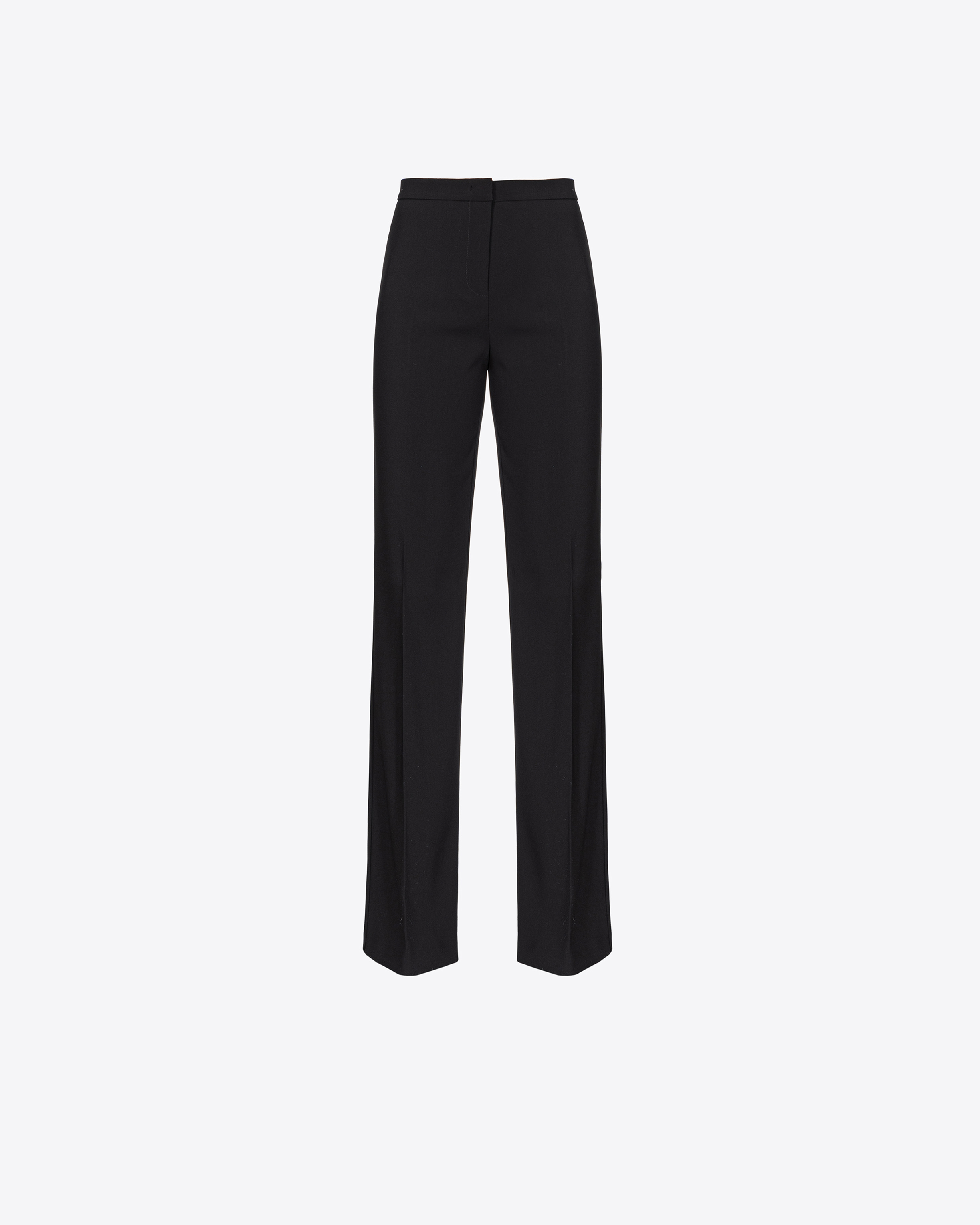 Pinko Flared Stretch Trousers In Limo Black