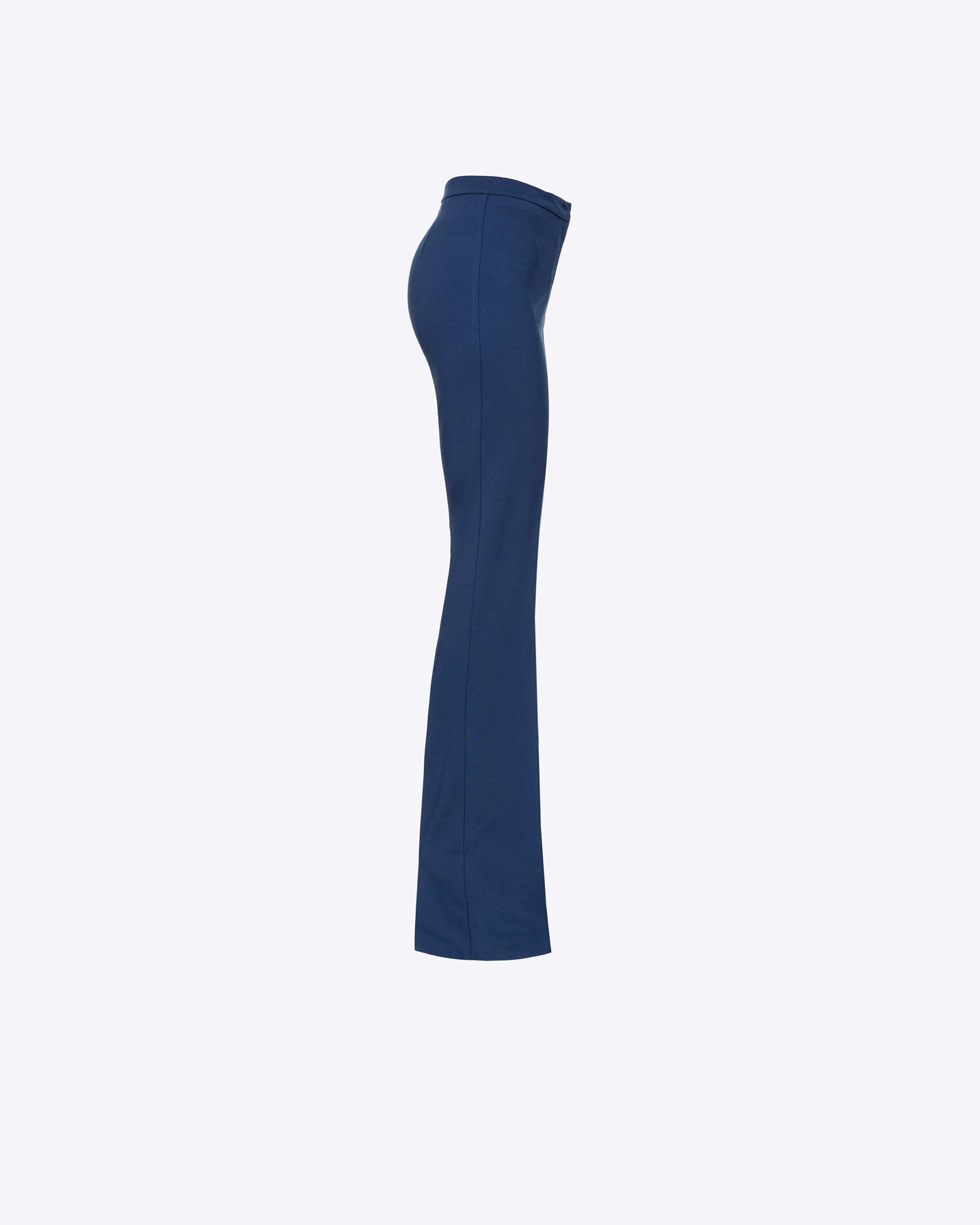 Shop Pinko Flared Stretch Technical Trousers In Ceremonial Blue