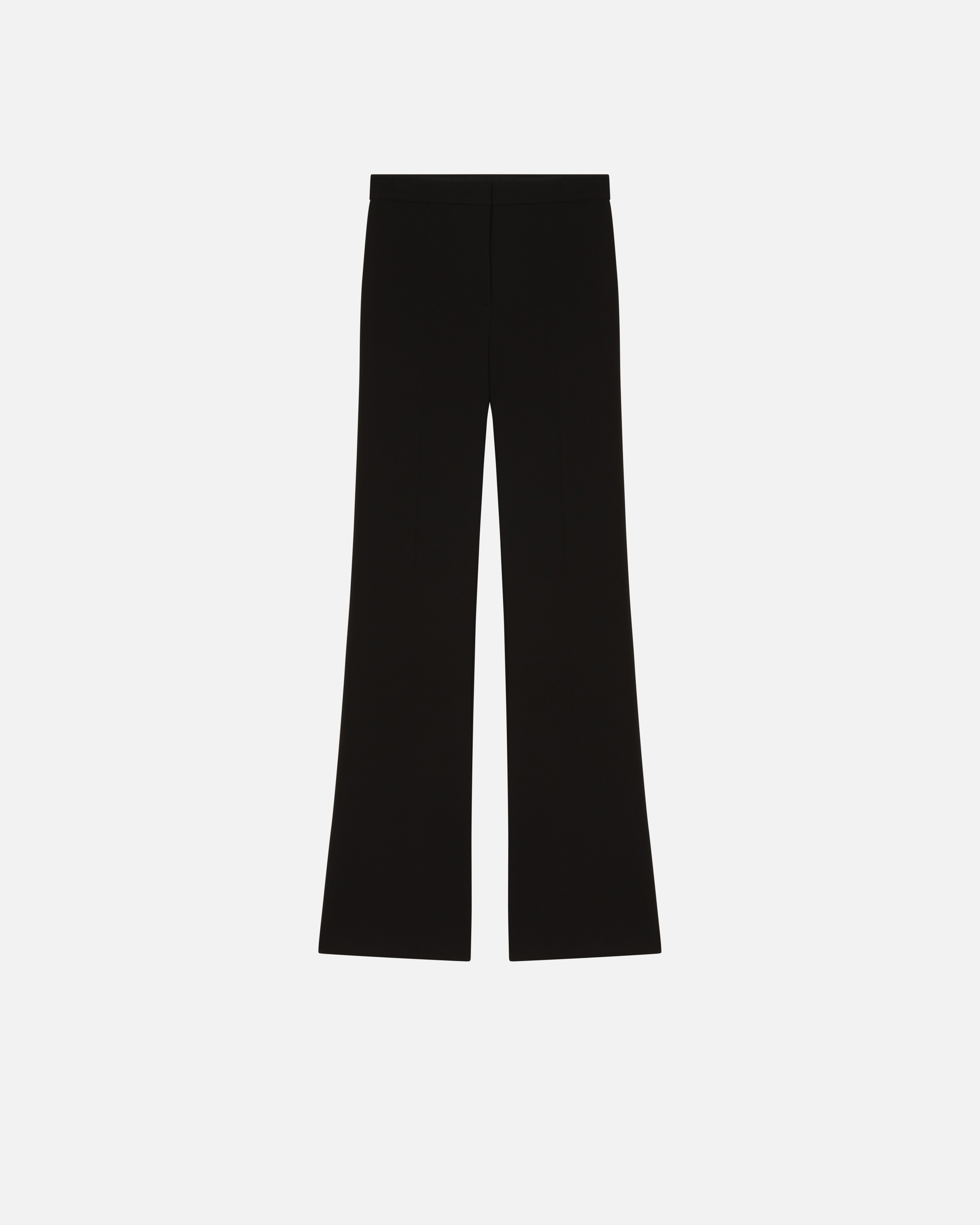 Pinko Flared Full Milano Trousers In Noir Limousine