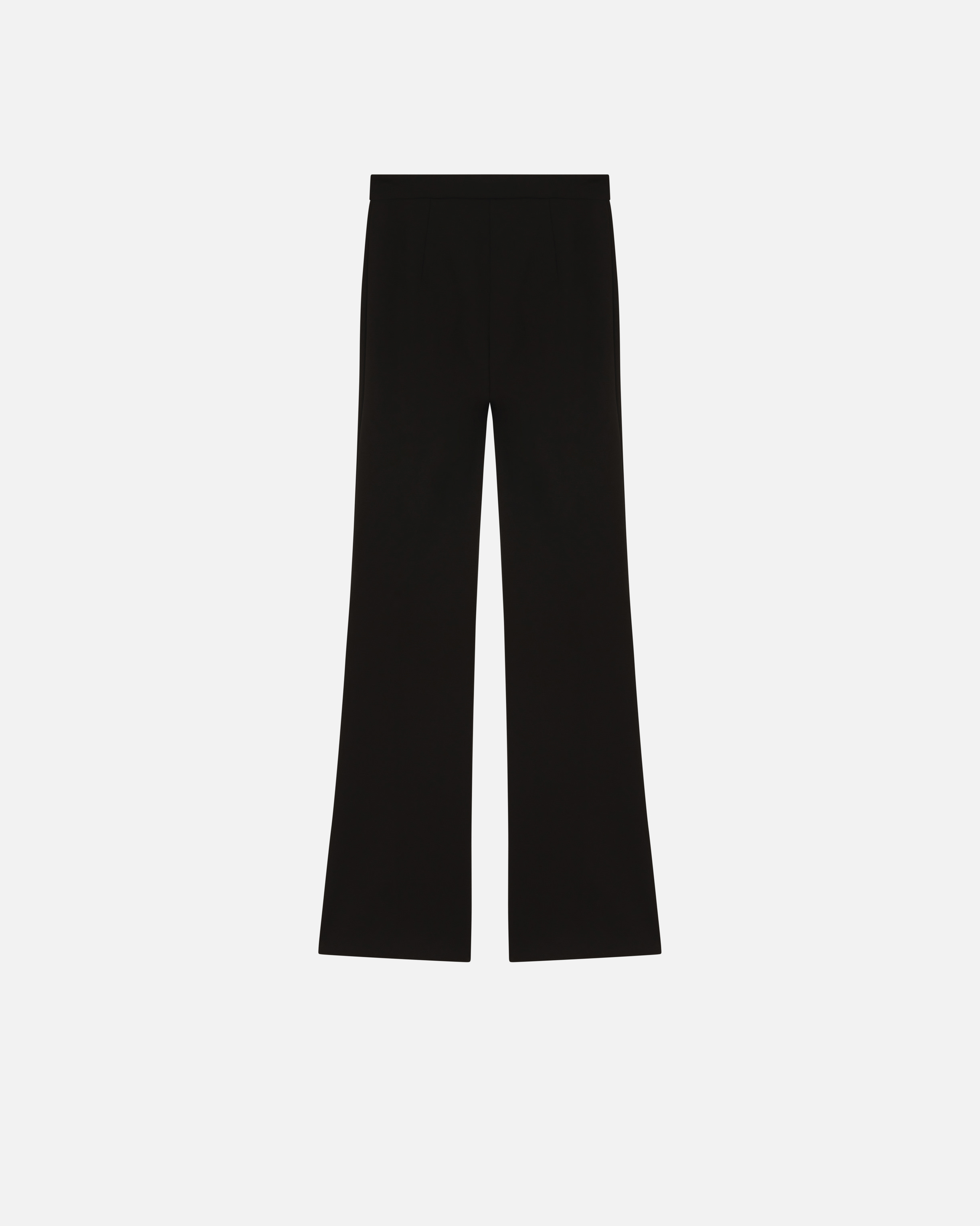 Shop Pinko Pantalon Flare En Maille Roma In Noir Limousine