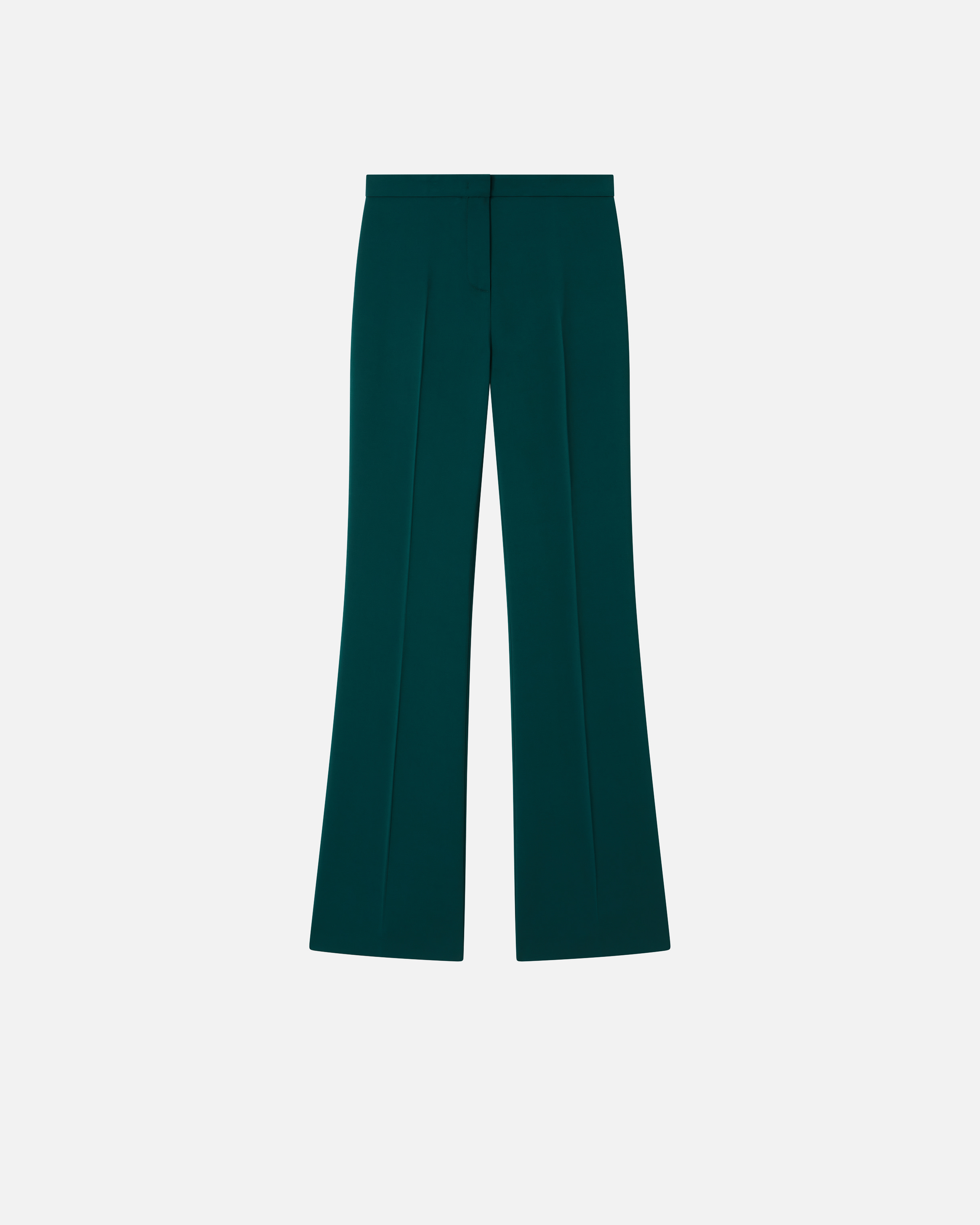 Pinko High-waist Trousers In Technical Cady In Dark Bottle Green