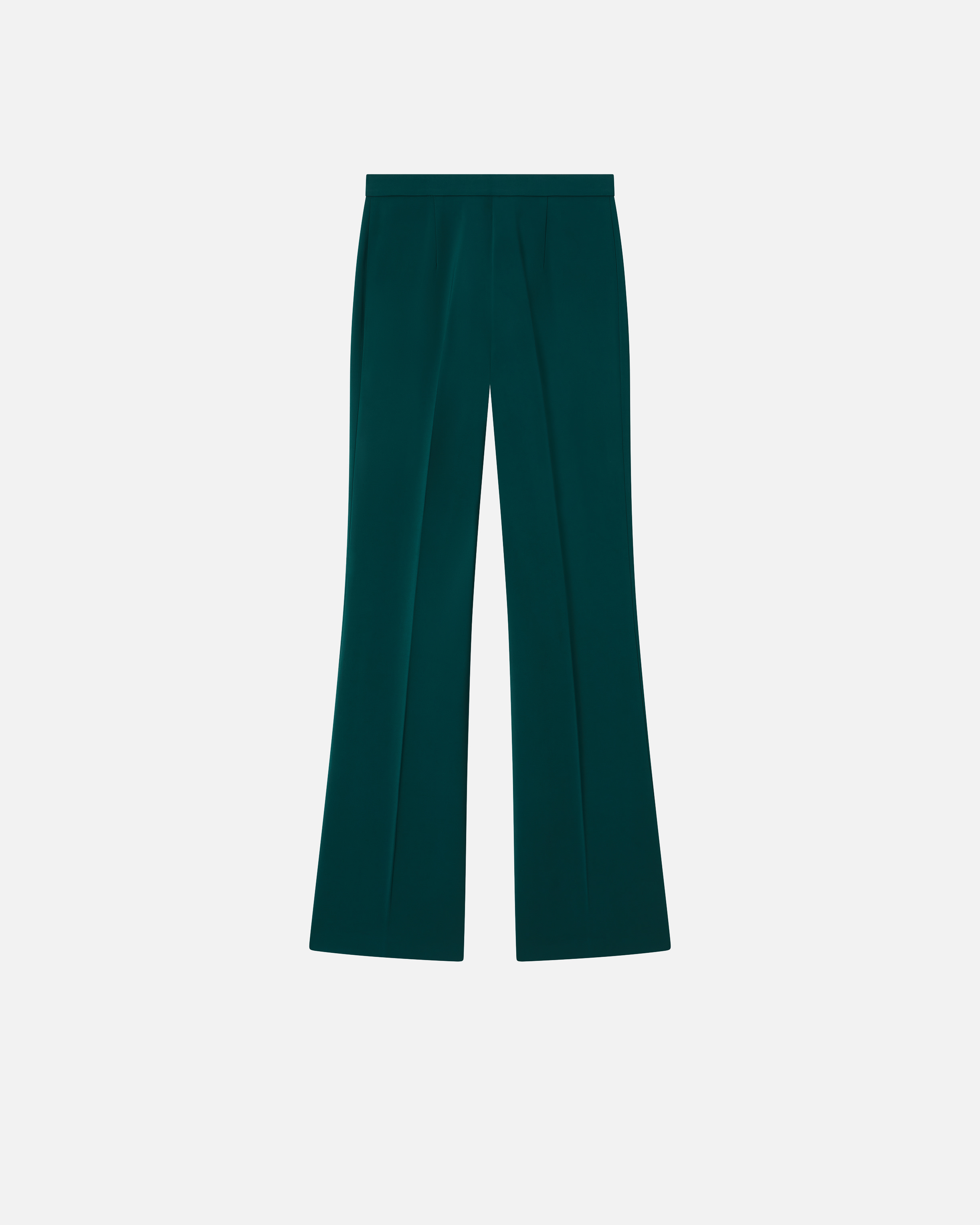 Pinko High-waist Trousers In Technical Cady In Dark Bottle Green