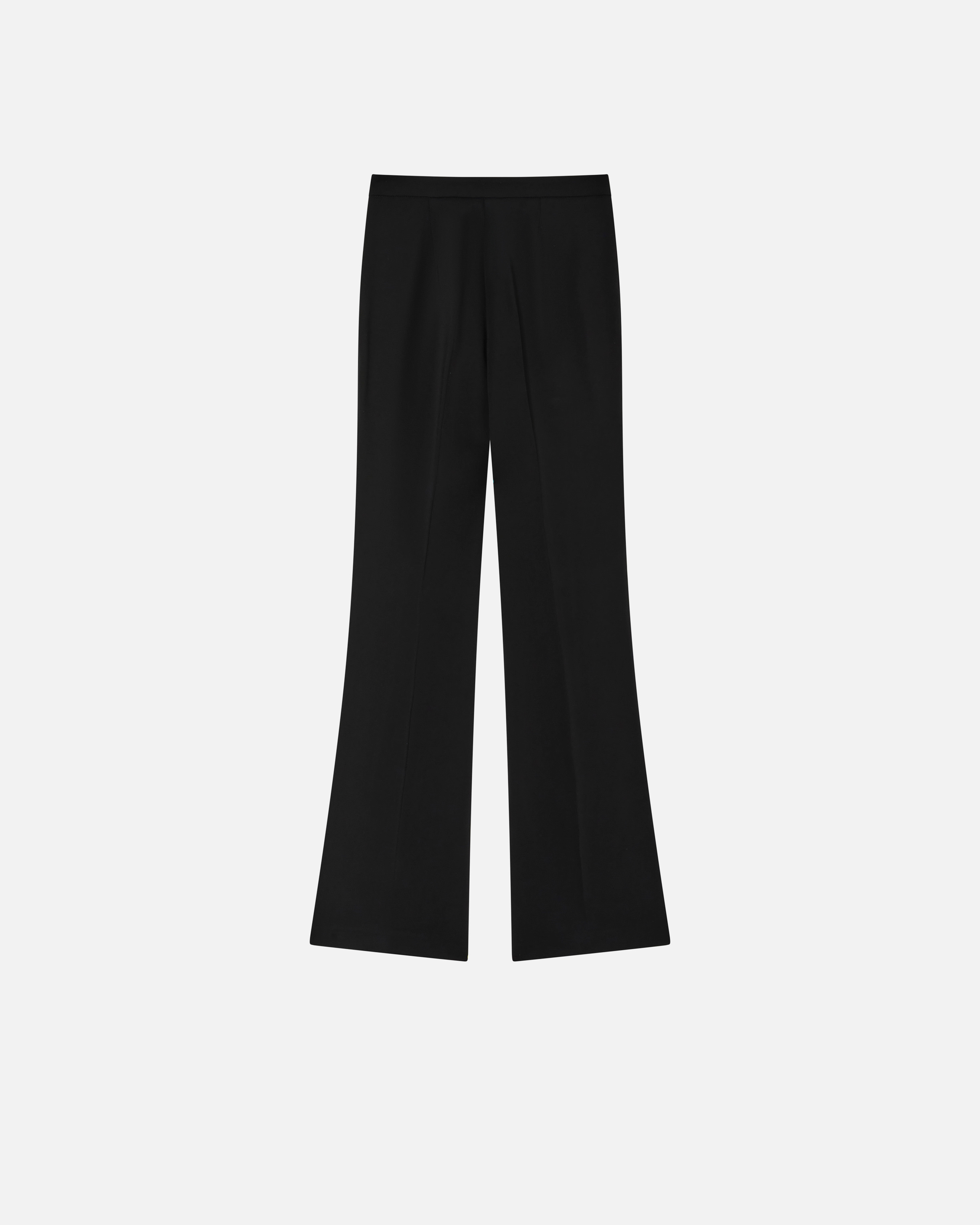 Pinko High-waist Trousers In Technical Cady In Noir Limousine