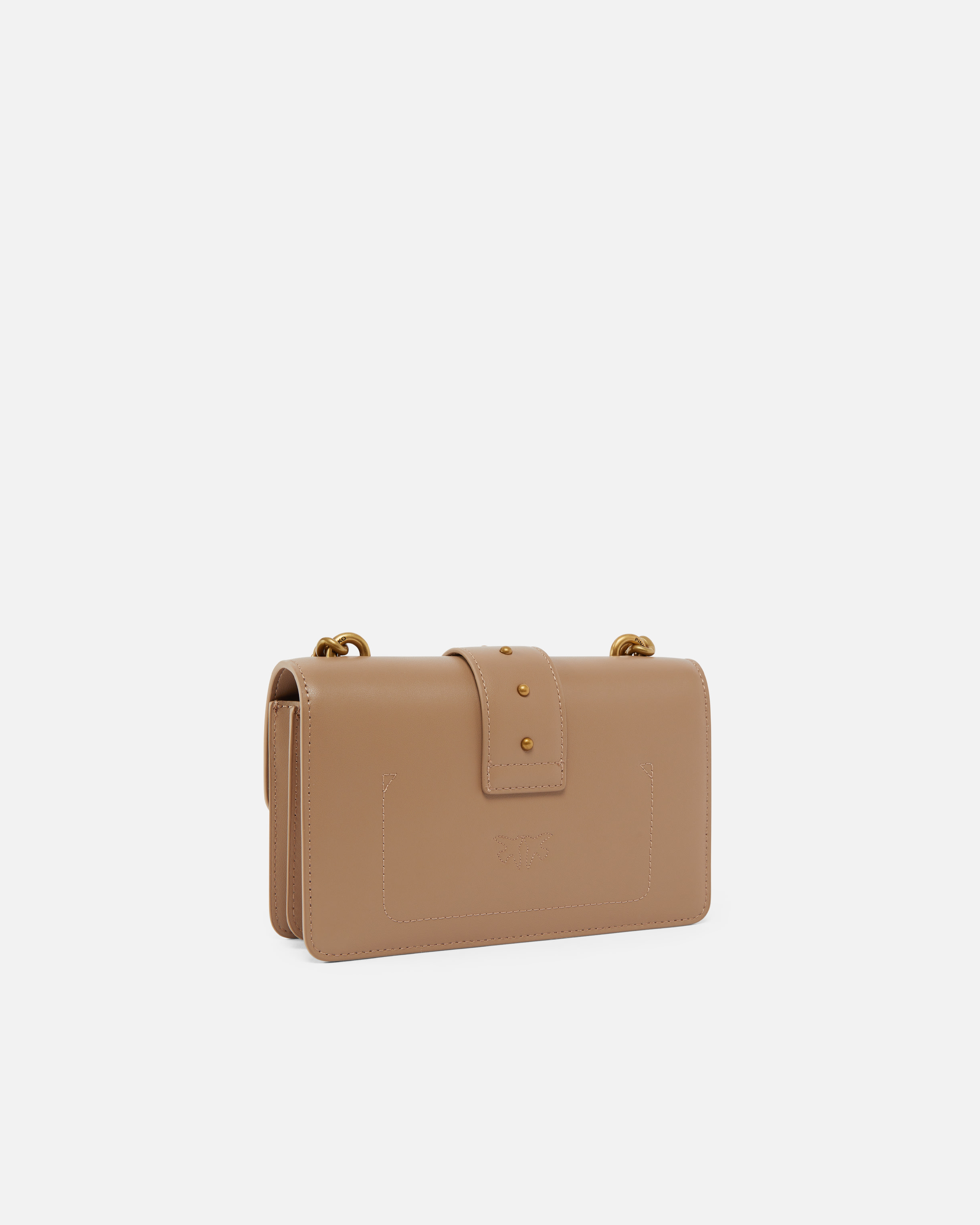 Pinko Mini Love Bag One Simply In Ginger Biscuit-antique Gold