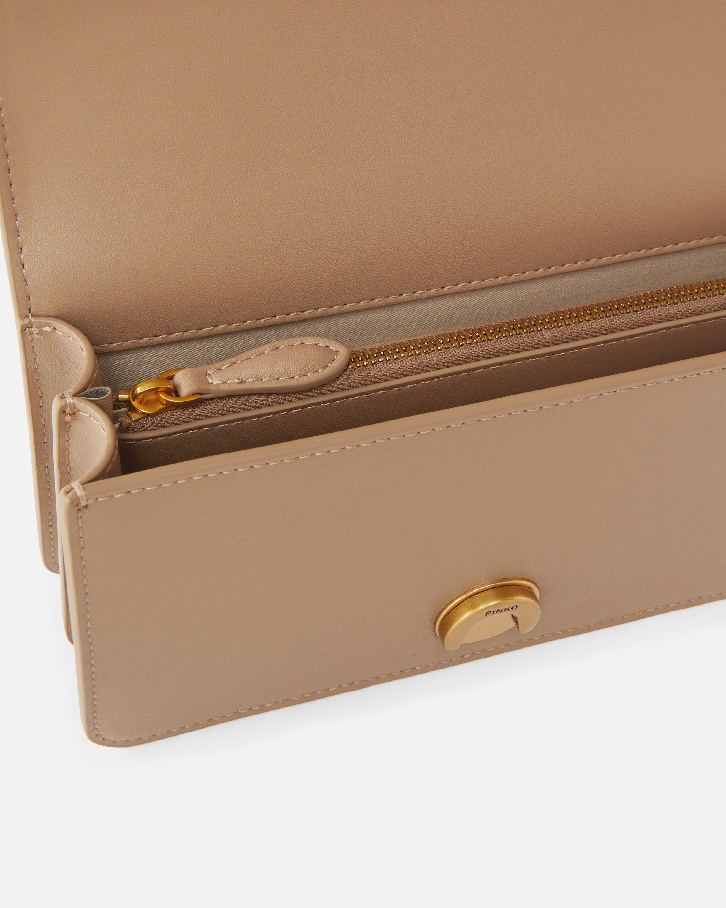 Pinko Mini Love Bag One Simply In Ginger Biscuit-antique Gold