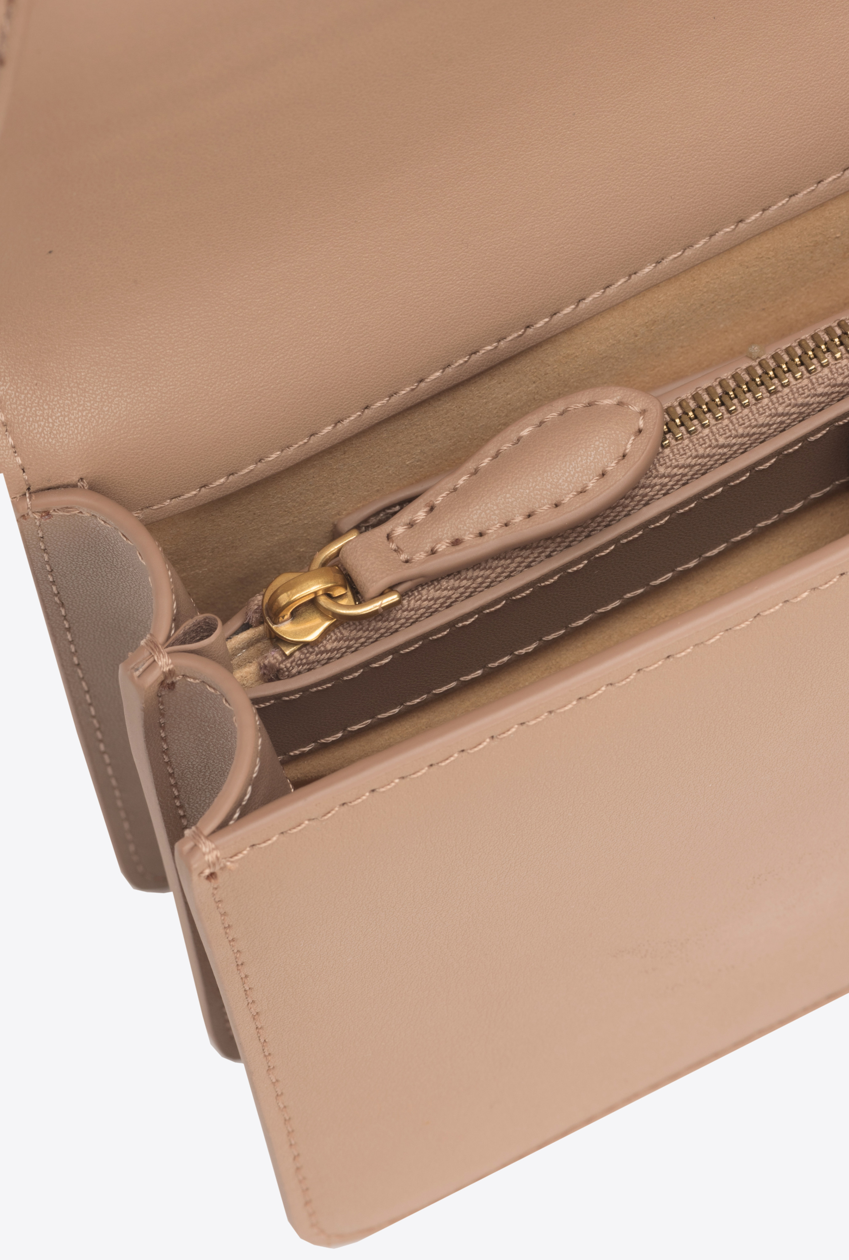 Pinko Mini Love Bag One Simply In Ginger Biscuit-antique Gold