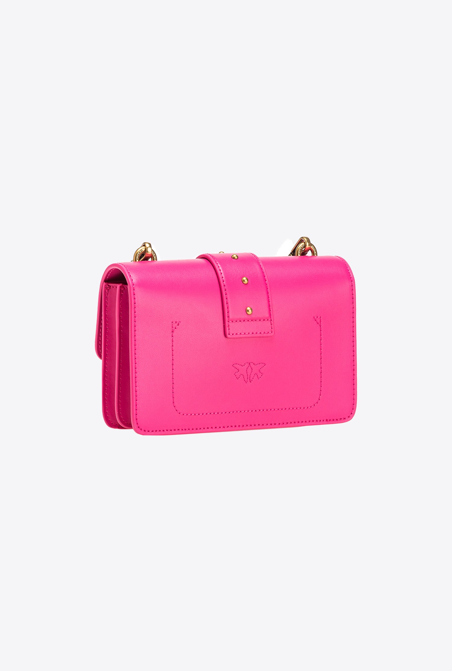 Shop Pinko Mini Love Bag One Simply In  Pink-antique Gold