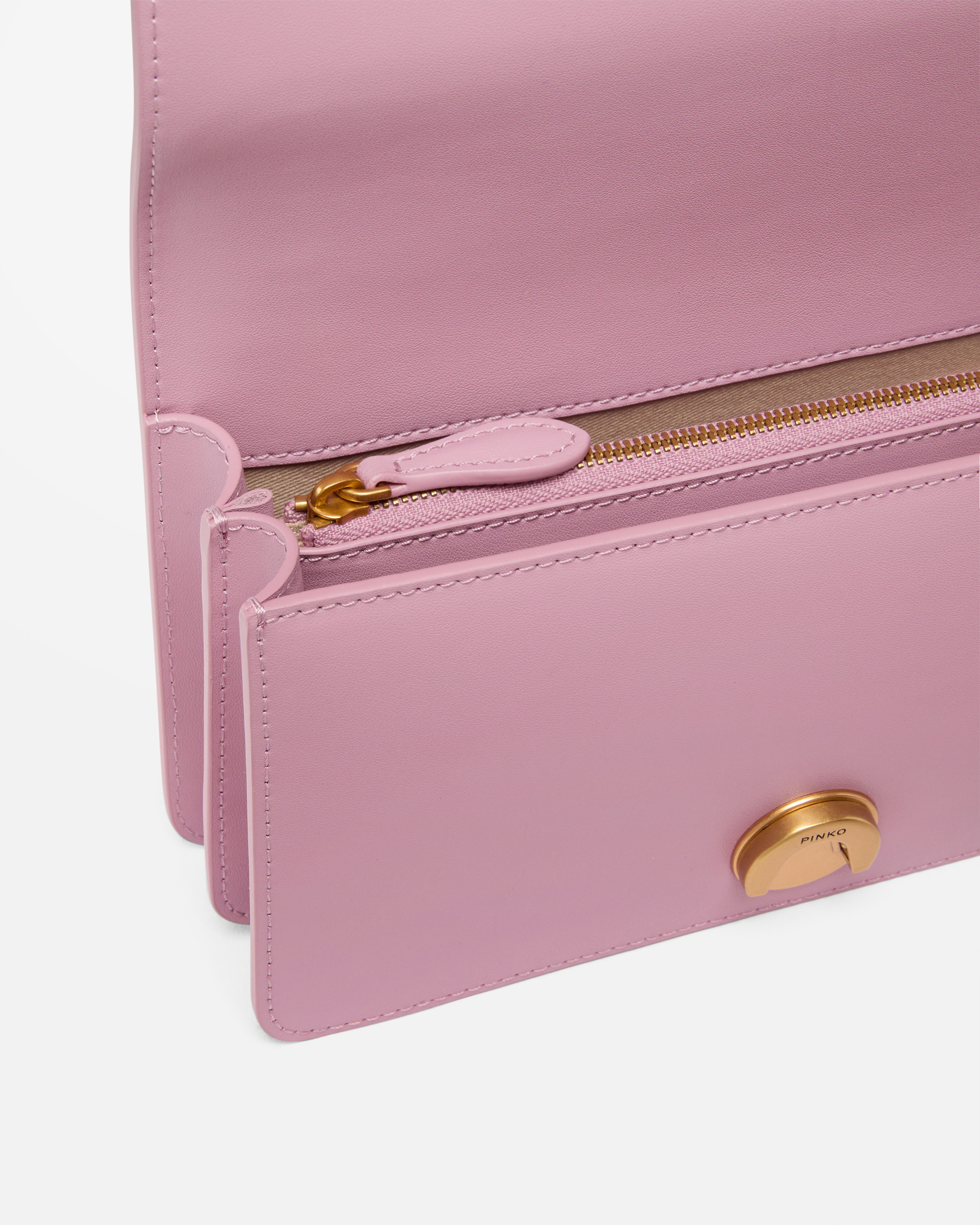 Pinko Mini Love Bag One Simply In Purple-city Of Lilac-antique Gold