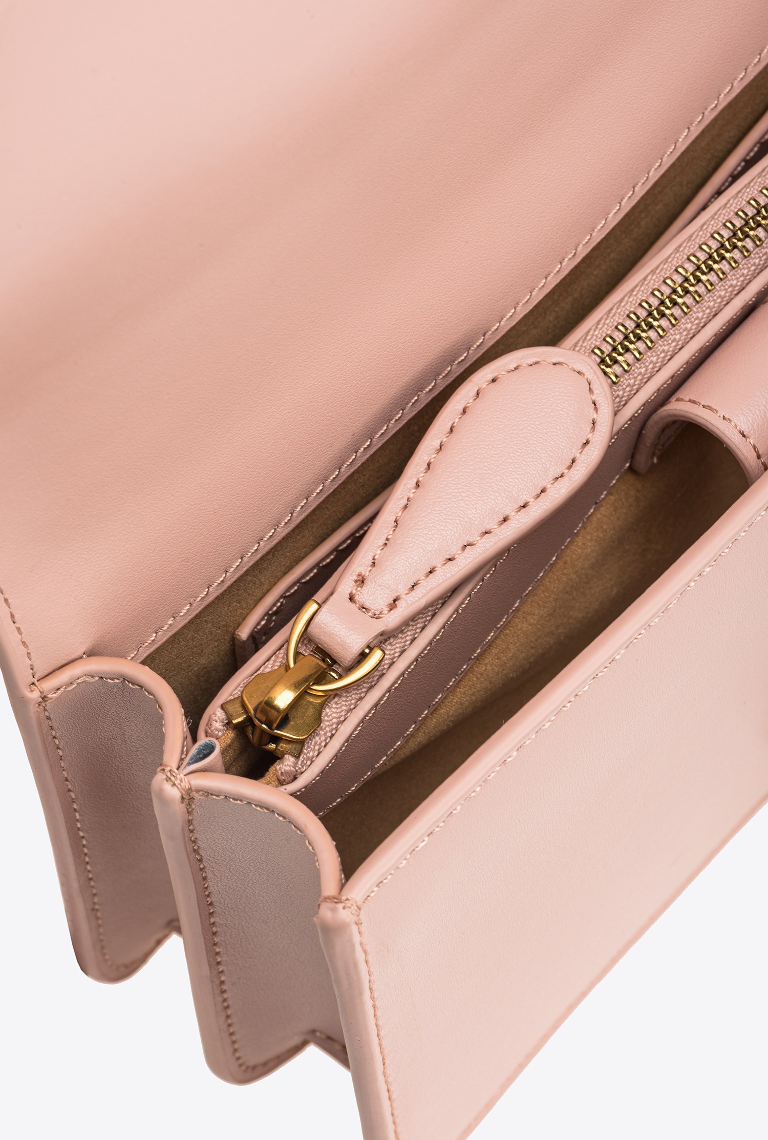 Pinko Love One Mini Classic Crossbody Bag In Pink/dusty Pink-antique Gold