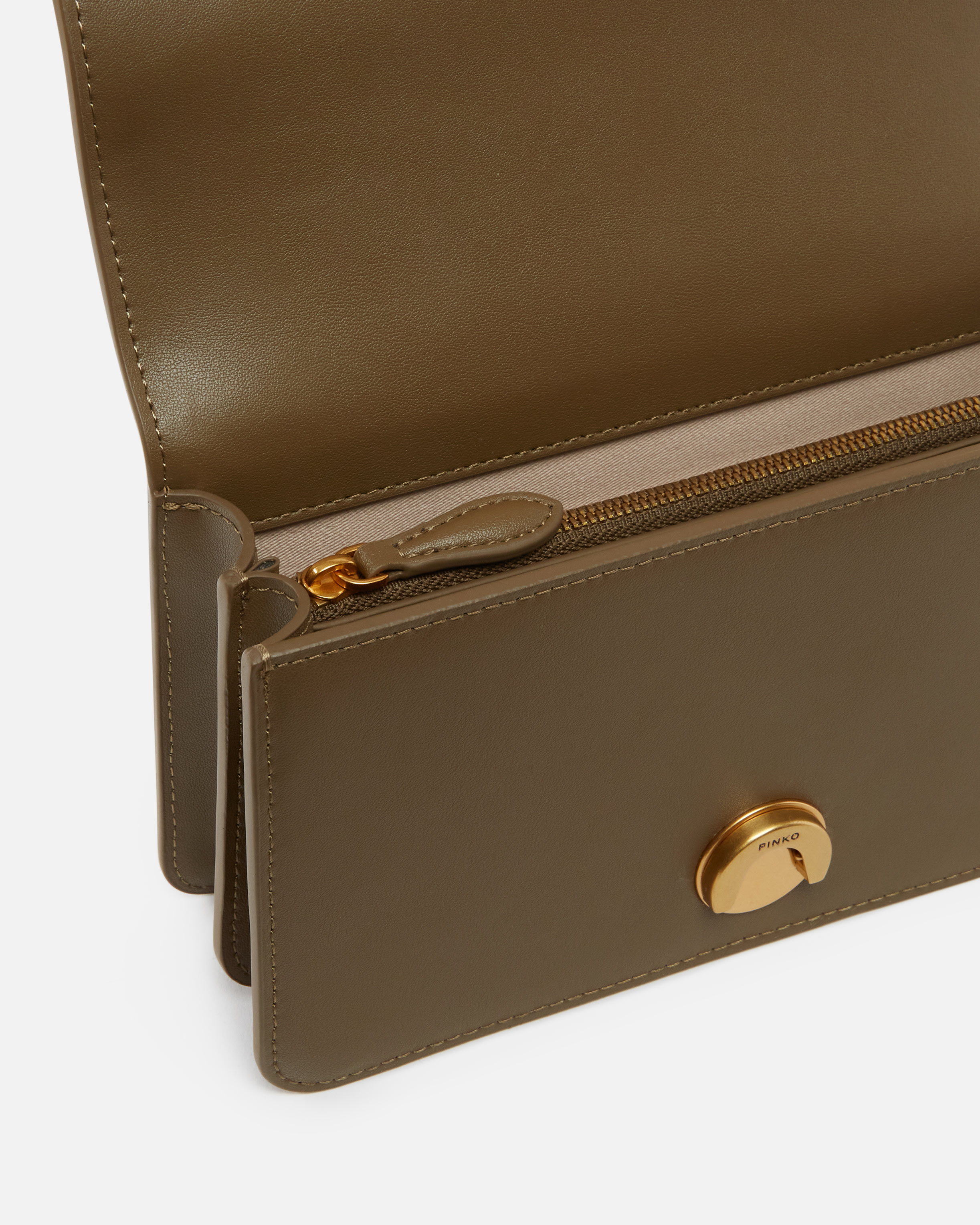 Pinko Mini Love Bag One Simply In Wren Brown-antique Gold