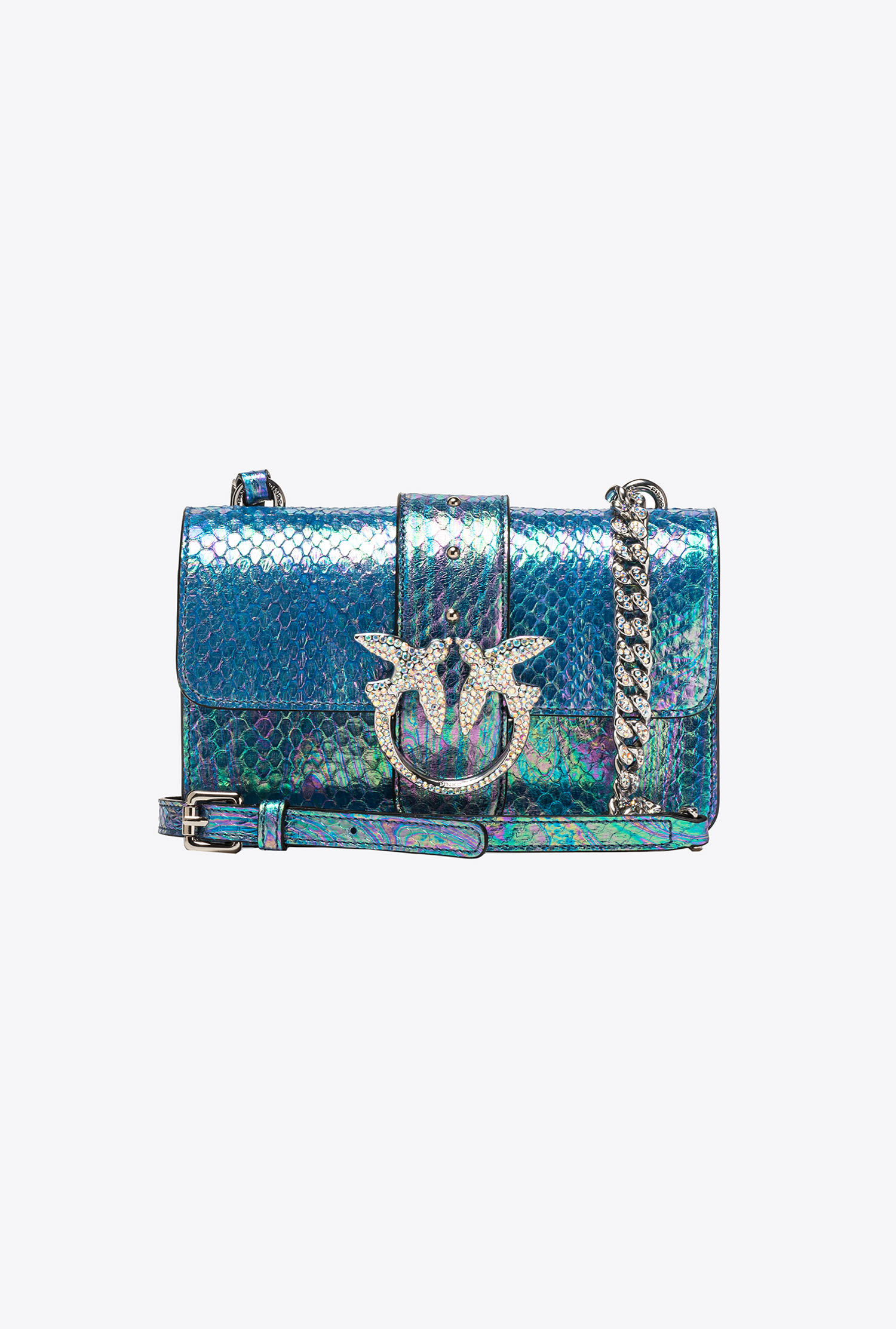 PINKO Galleria laminated reptile Mini Love Bag One PINKO → Shop Online