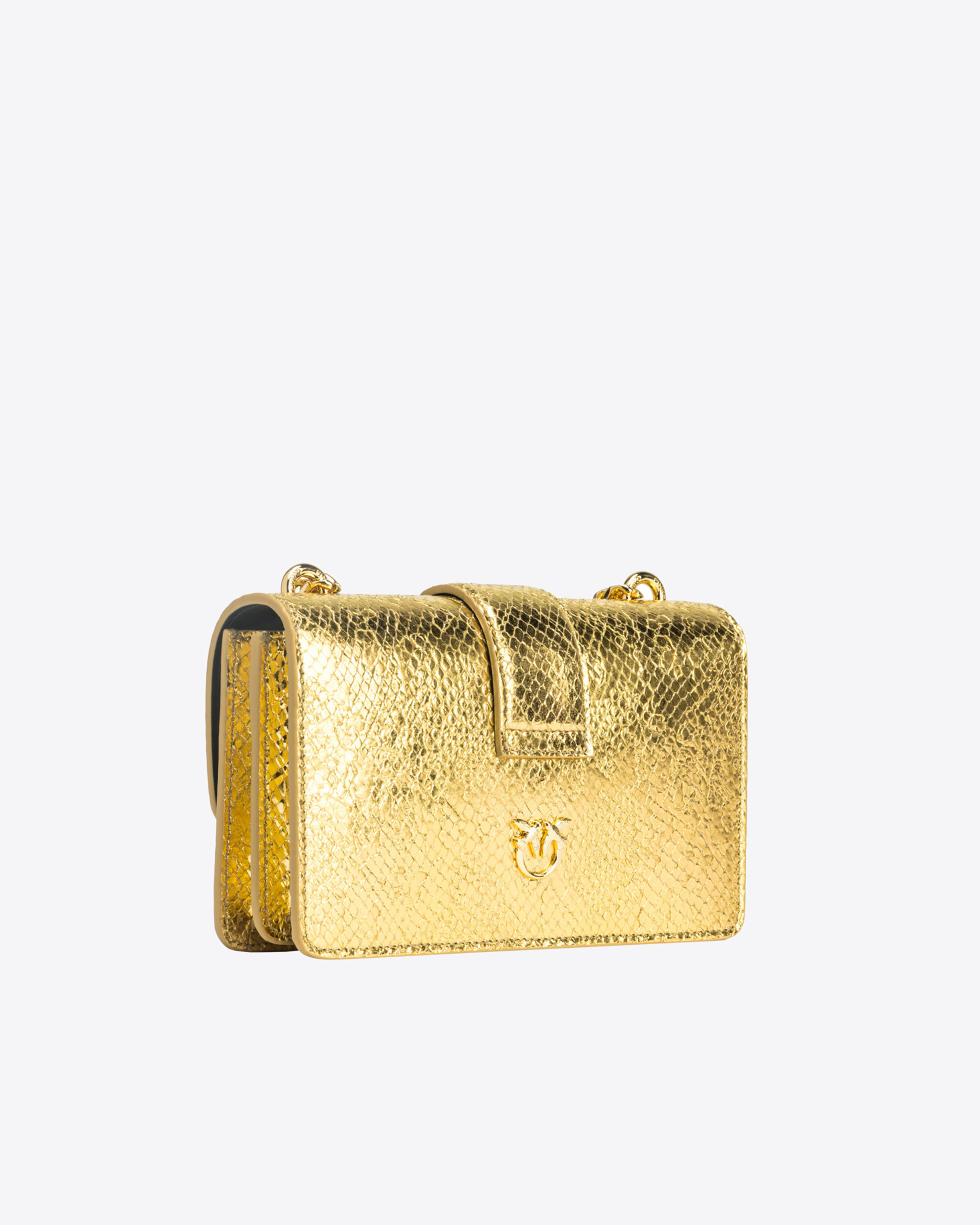 PINKO Galleria Mini Love Bag One in punched reptile skin 1