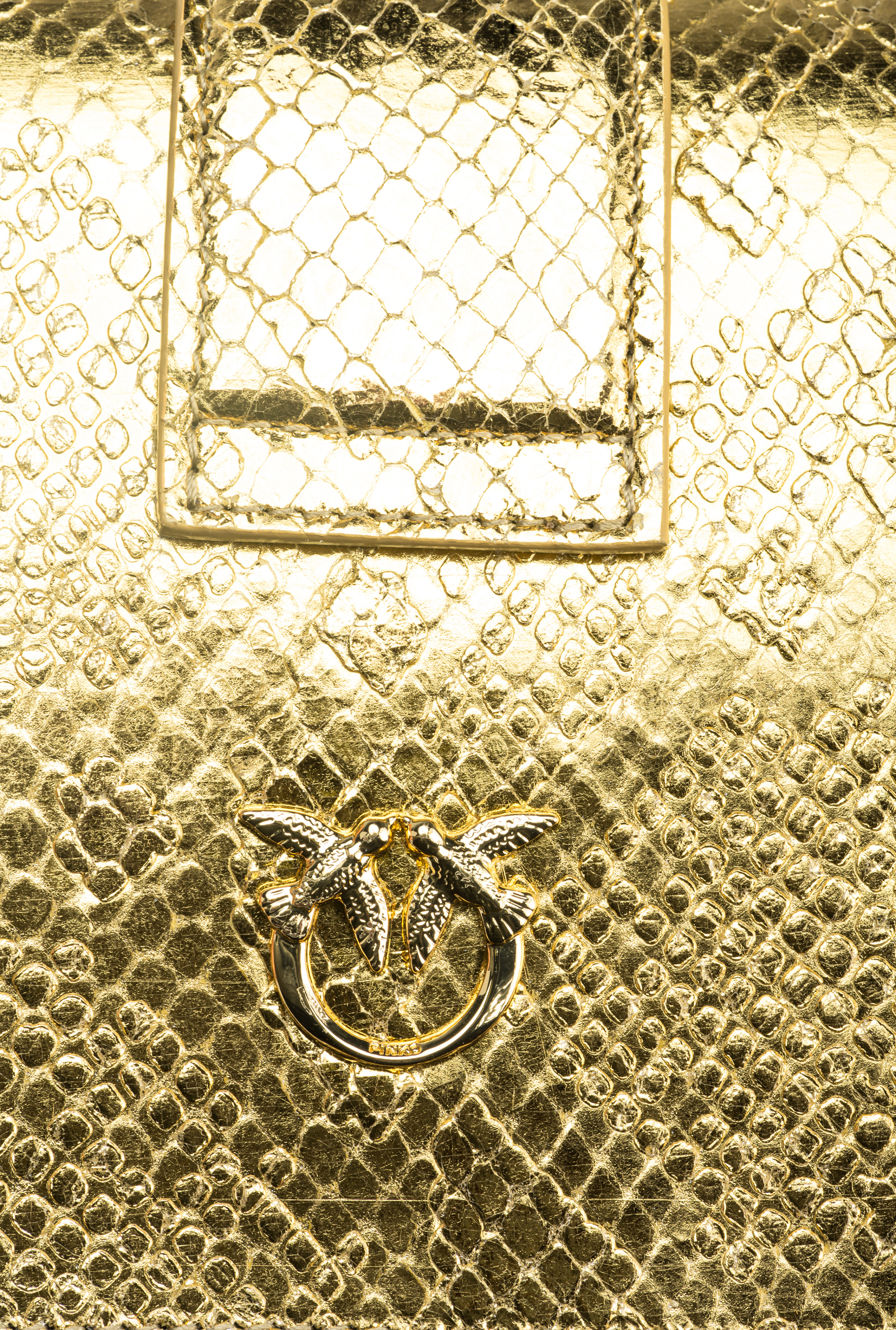 PINKO Galleria Mini Love Bag One in punched reptile skin 3