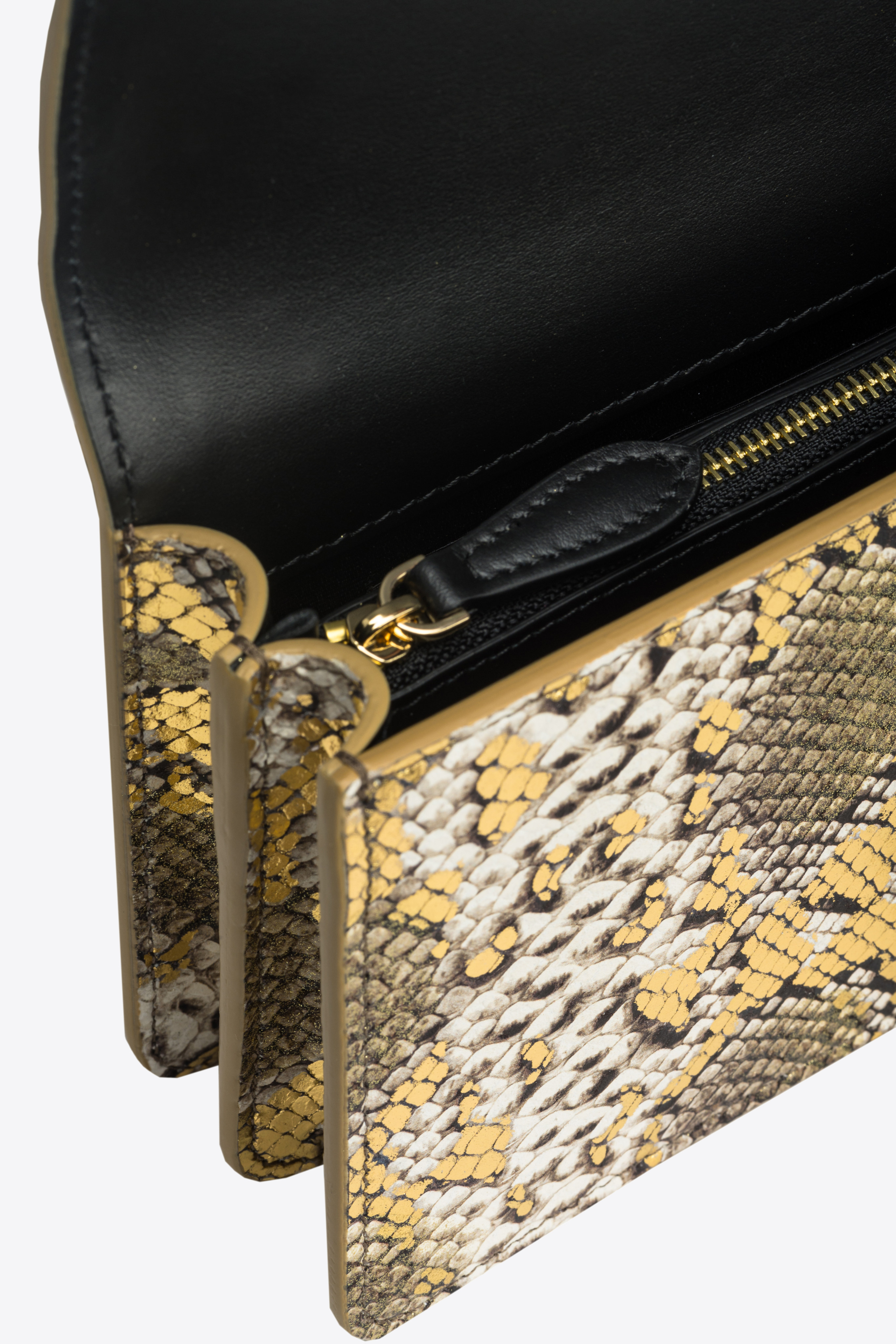 Pinko Galleria Laminated Reptile Mini Love Bag One In Hi7y