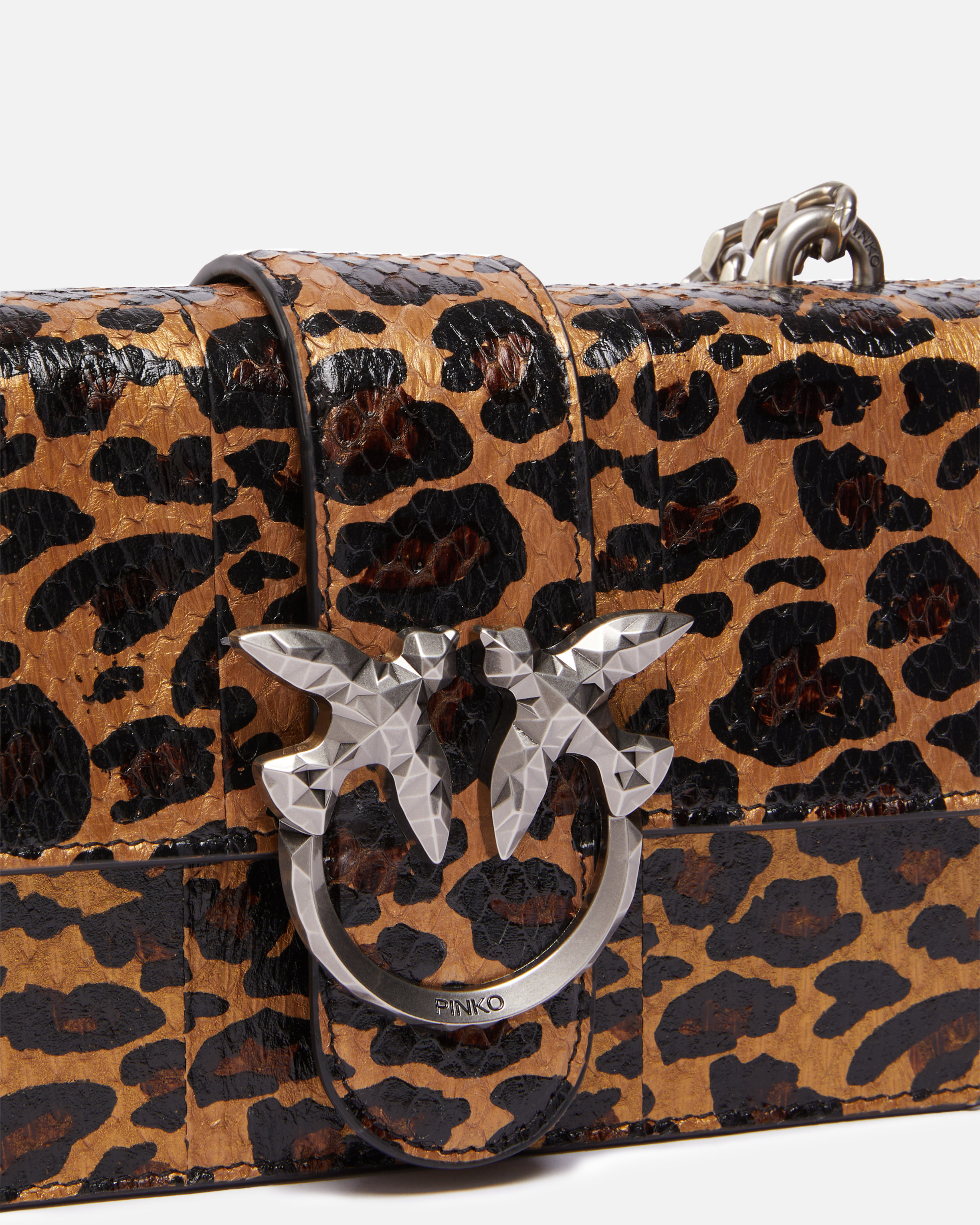 Umhängetasche Love Bag aus geflecktem Reptilleder PINKO Galleria 2