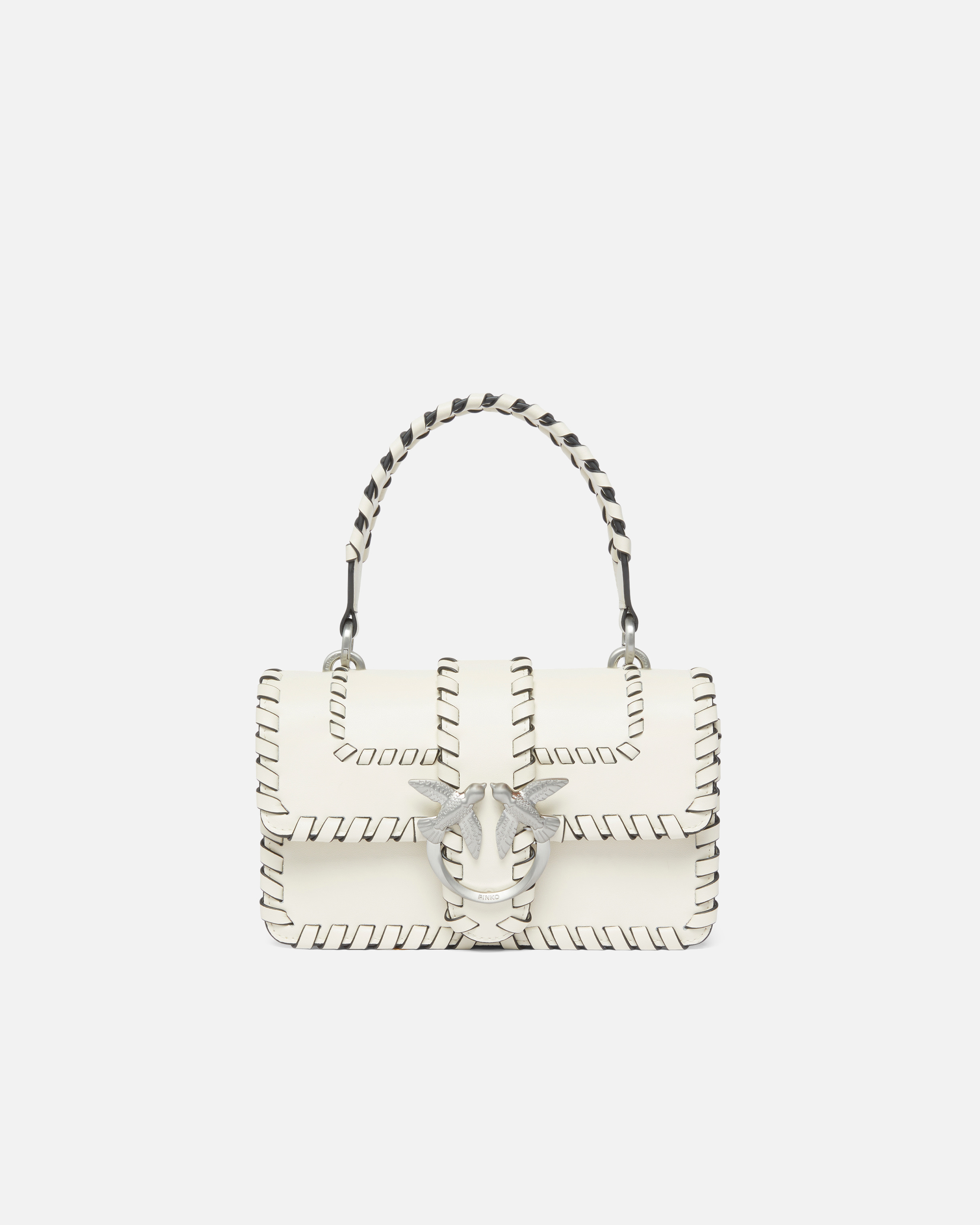 Borsa a mano piccola Mini Love Bag in pelle - Bianco - large | Pinko 
