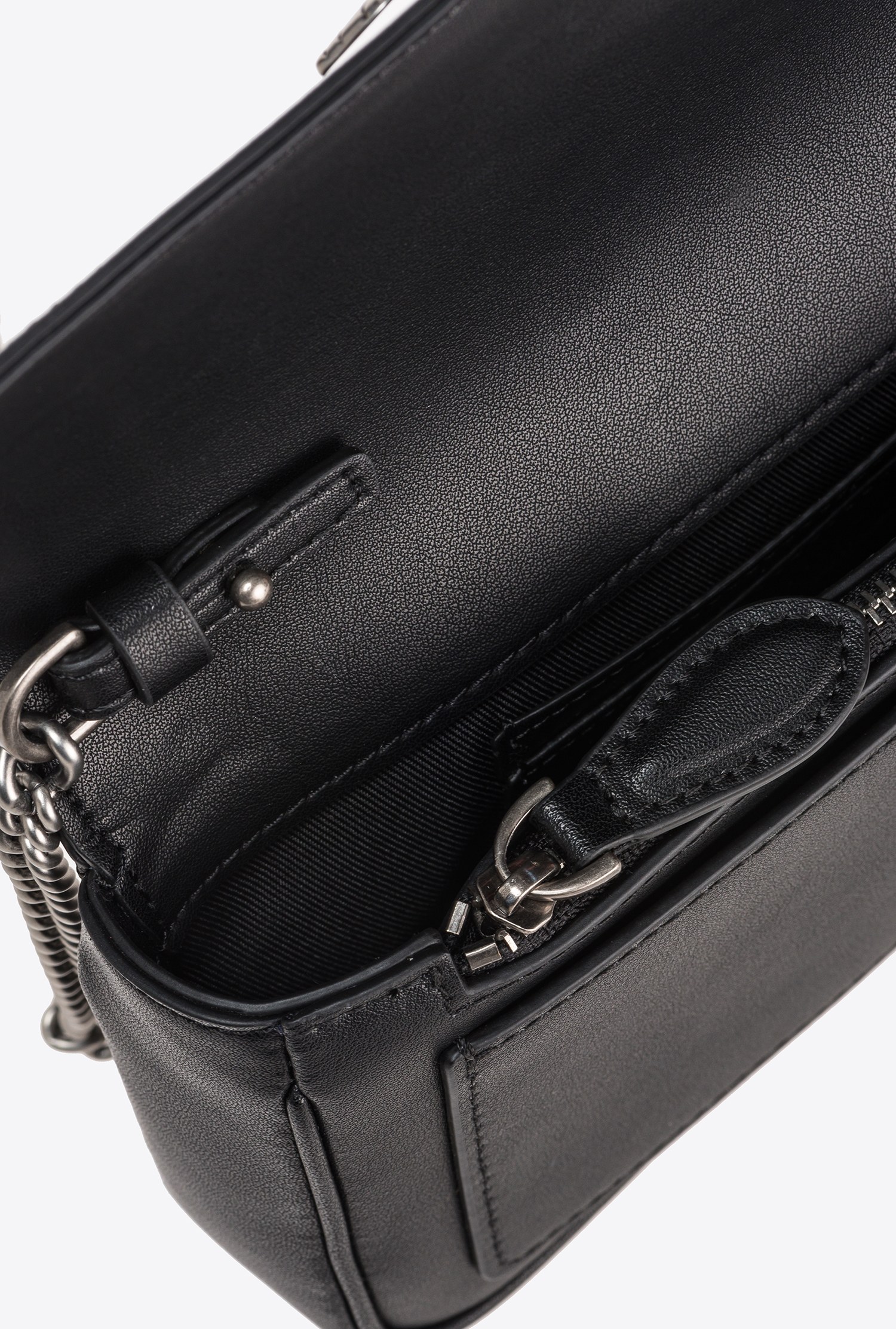 Pinko Pocket Love Bag One Simply In Black-old Silver