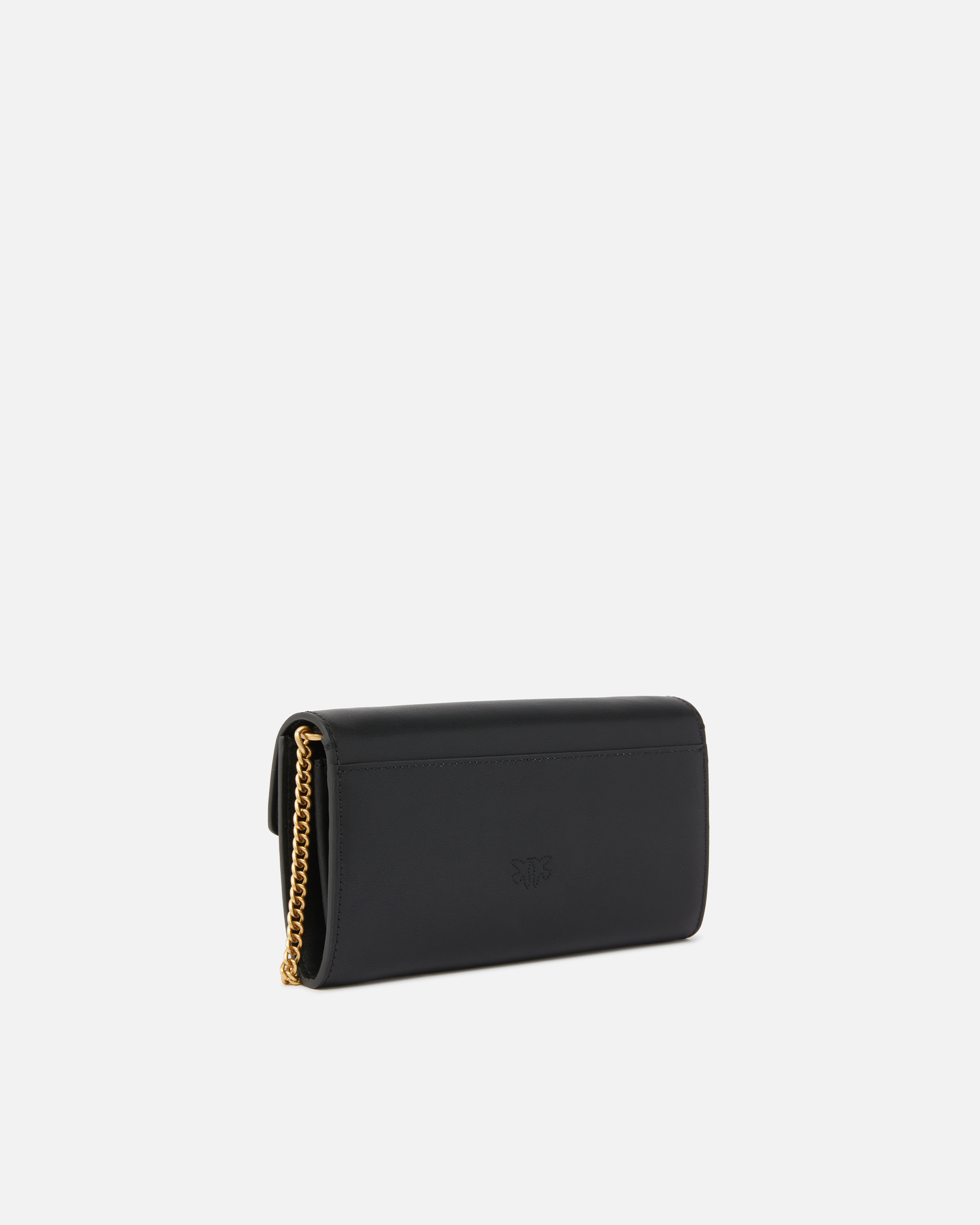 Pinko Love Bag One Wallet Simply In Black-antique Gold