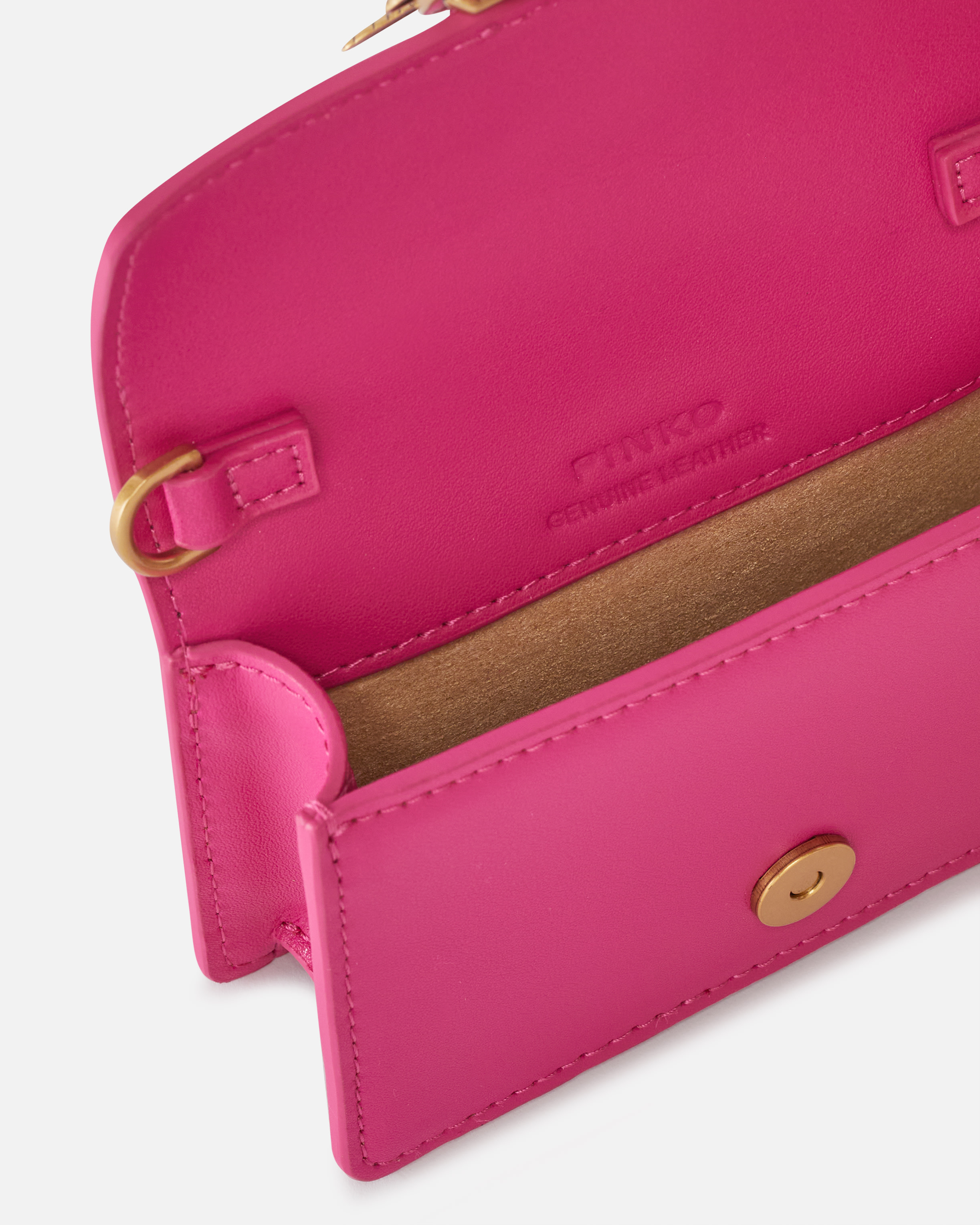 Pinko Micro Love Bag One Simply In  Pink-antique Gold