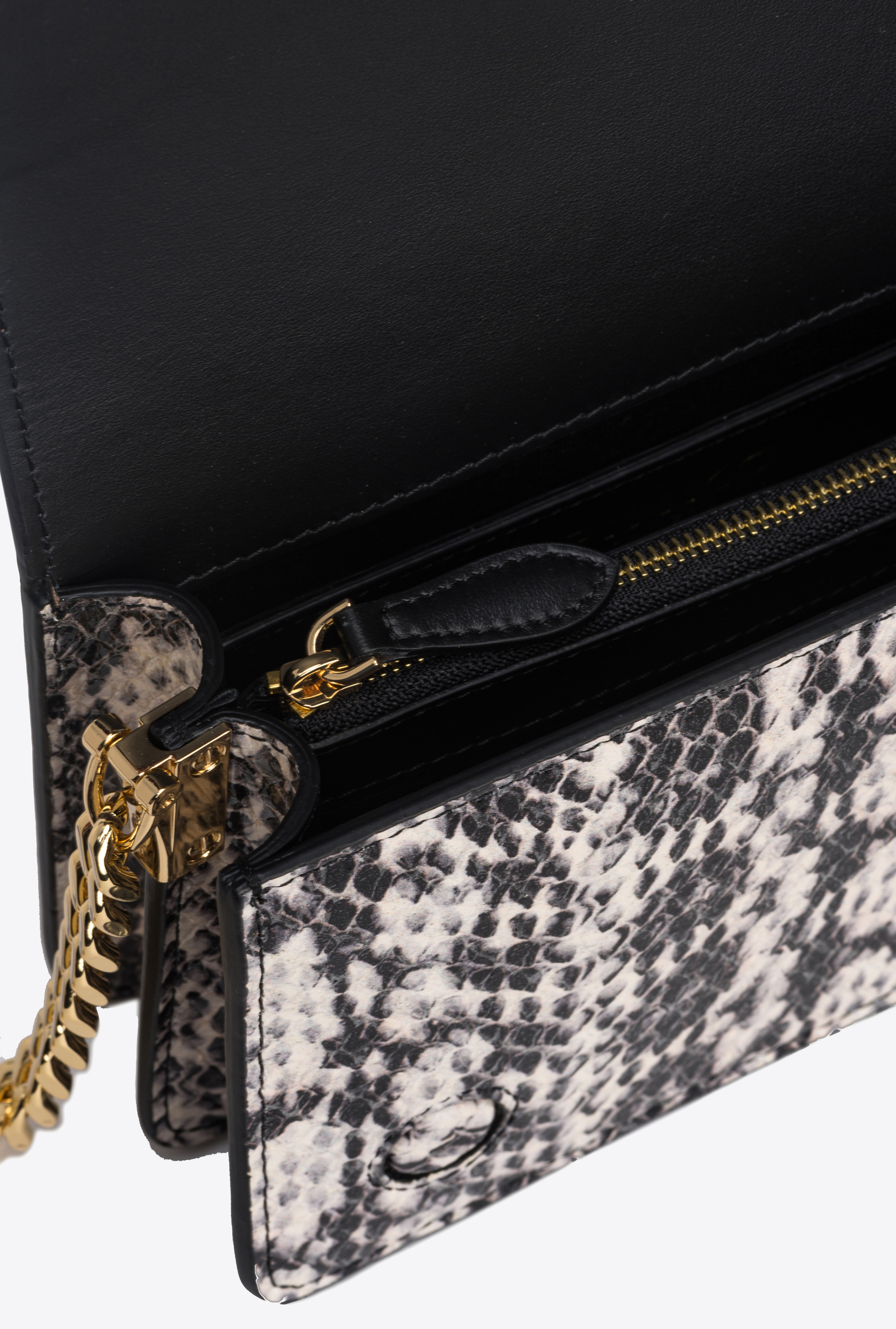 Pinko Galleria Mini Love Bag Click In Laminated Reptile Skin In Hi7y