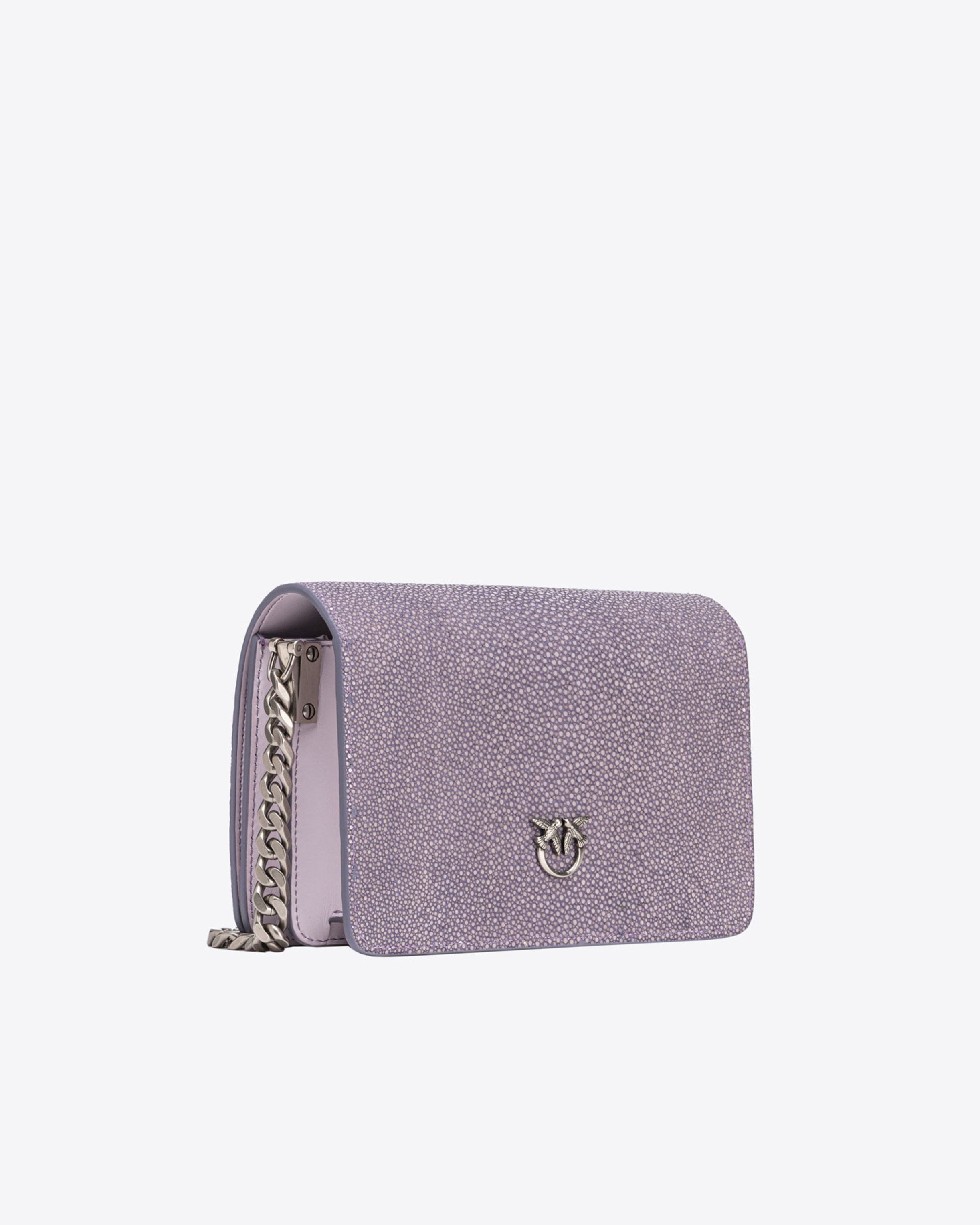 Pinko Mini Love Bag Click In Pink Breed  Galleria In Lilac-old Silver