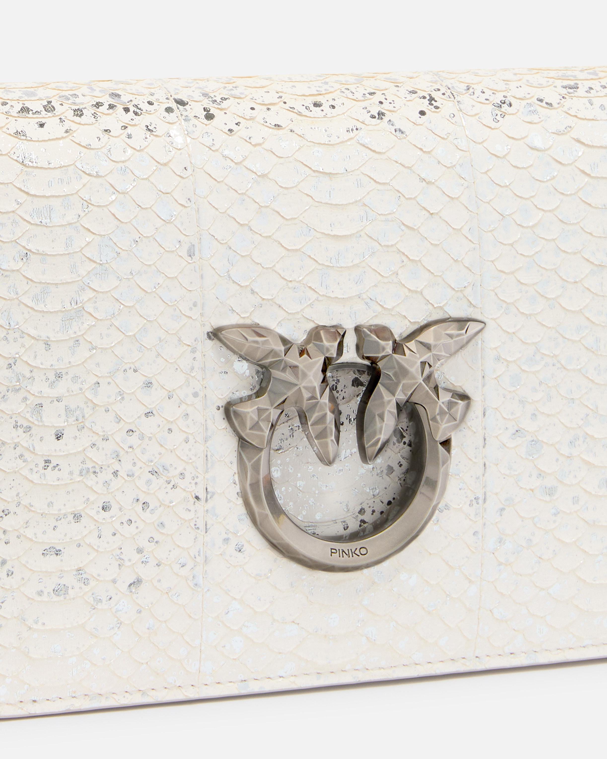 PINKO Galleria Love Bag mini crossbody bag with laminated reptile skin 2