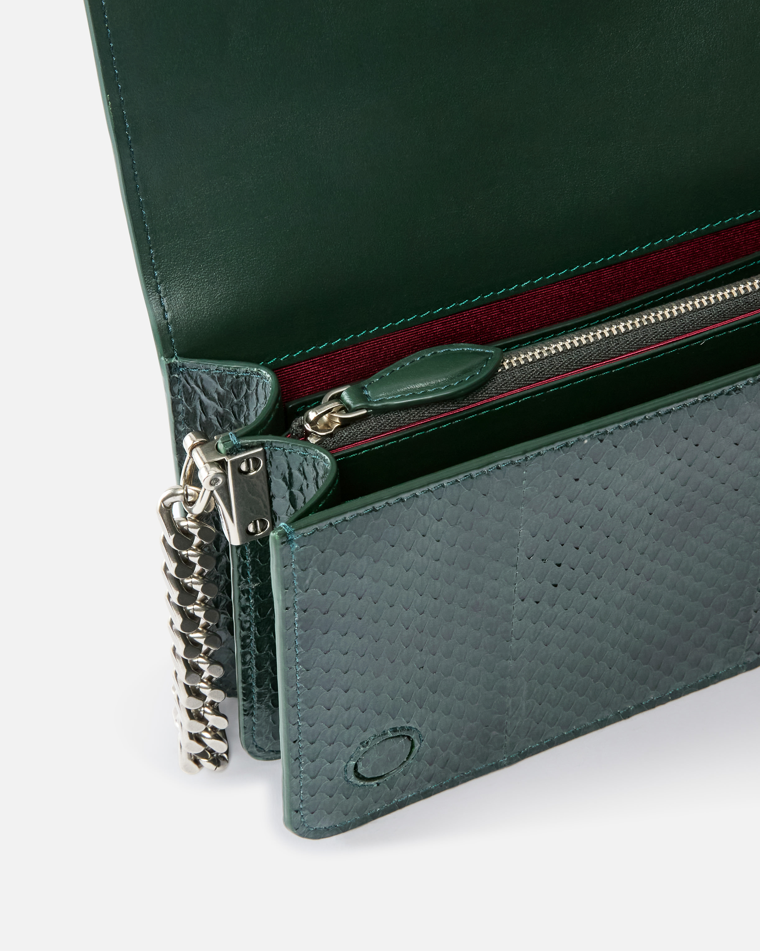 Мини-сумка кросс-боди Mini Love Bag PINKO Galleria из глянцевой змеиной кожи 3