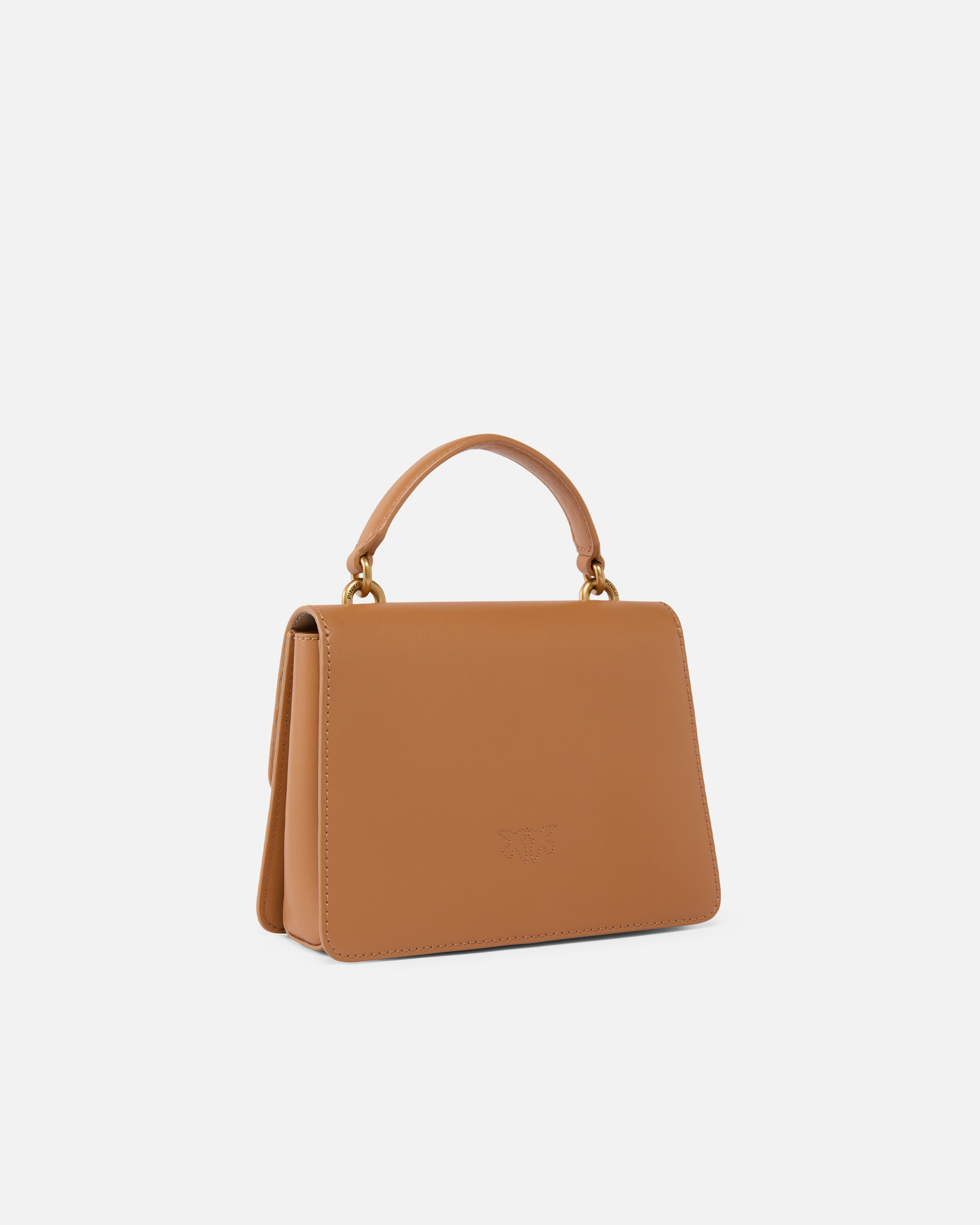 Pinko Mini Love Bag One Top Handle Light Simply In Torrone-antique Gold