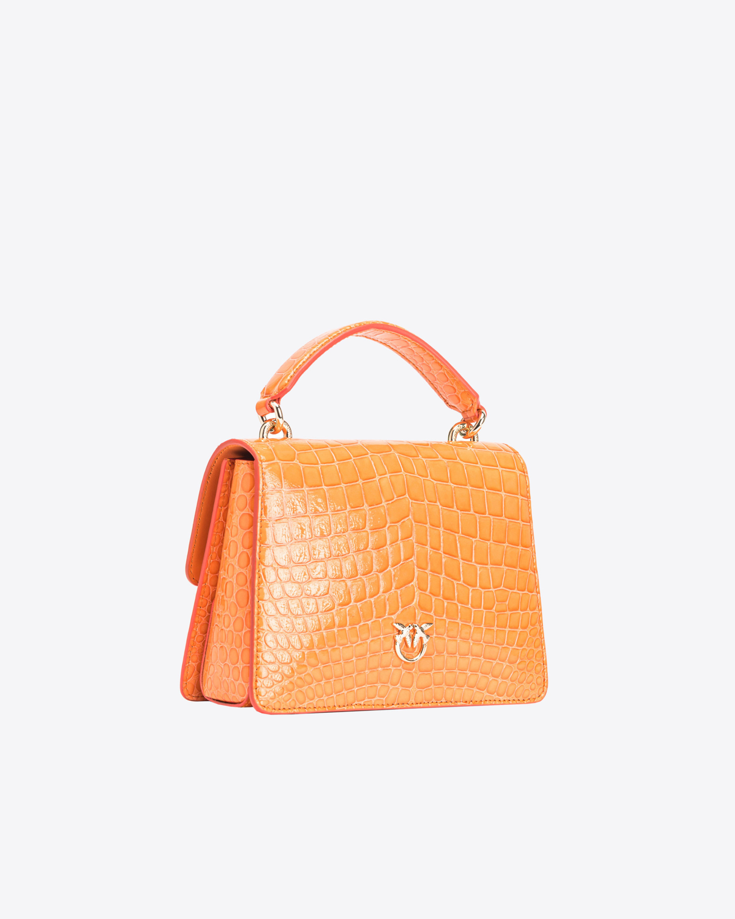 Mini Love Bag One Top Handle Light stampa cocco lucido PINKO Galleria 1