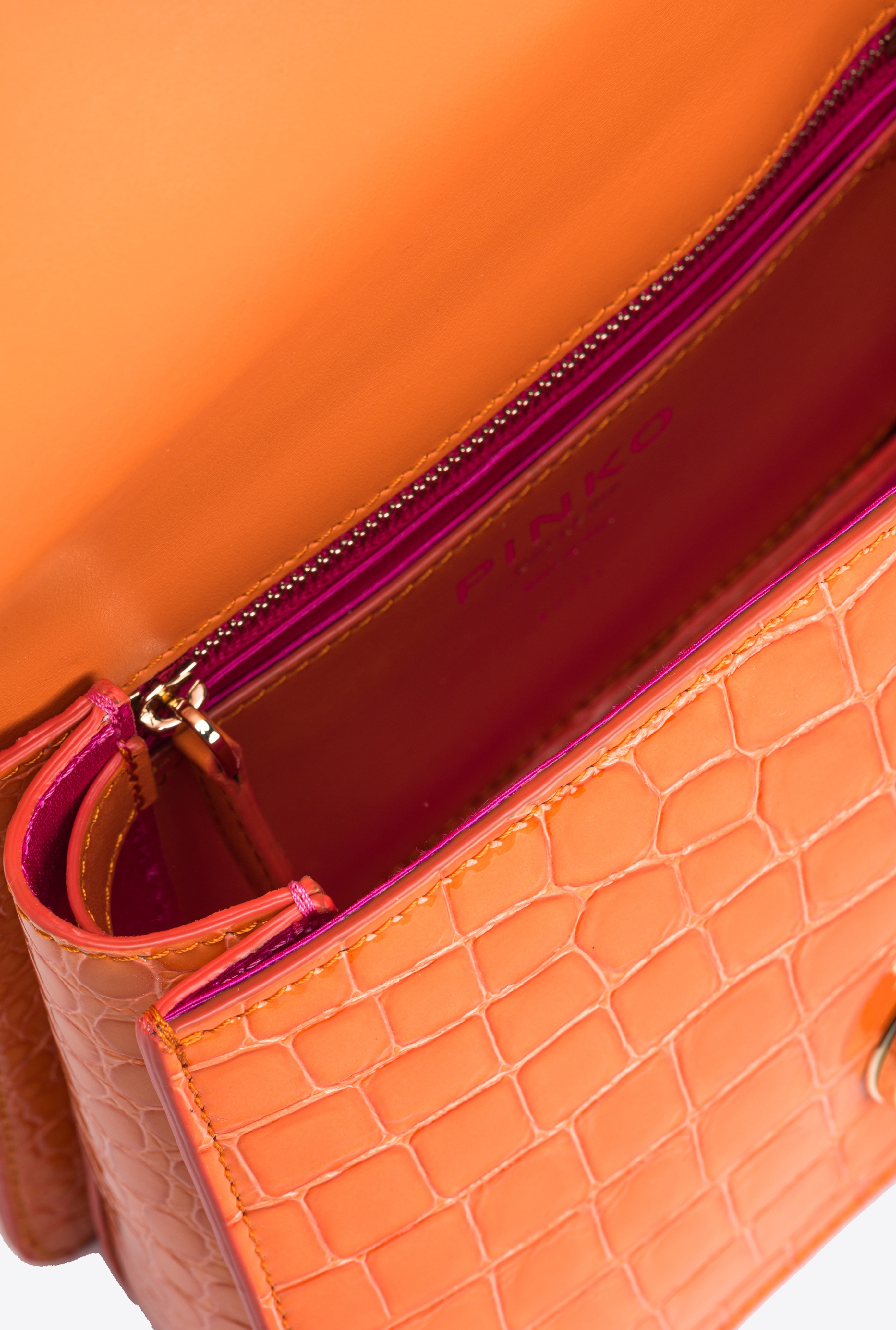 Mini Love Bag One Top Handle Light stampa cocco lucido PINKO Galleria 4