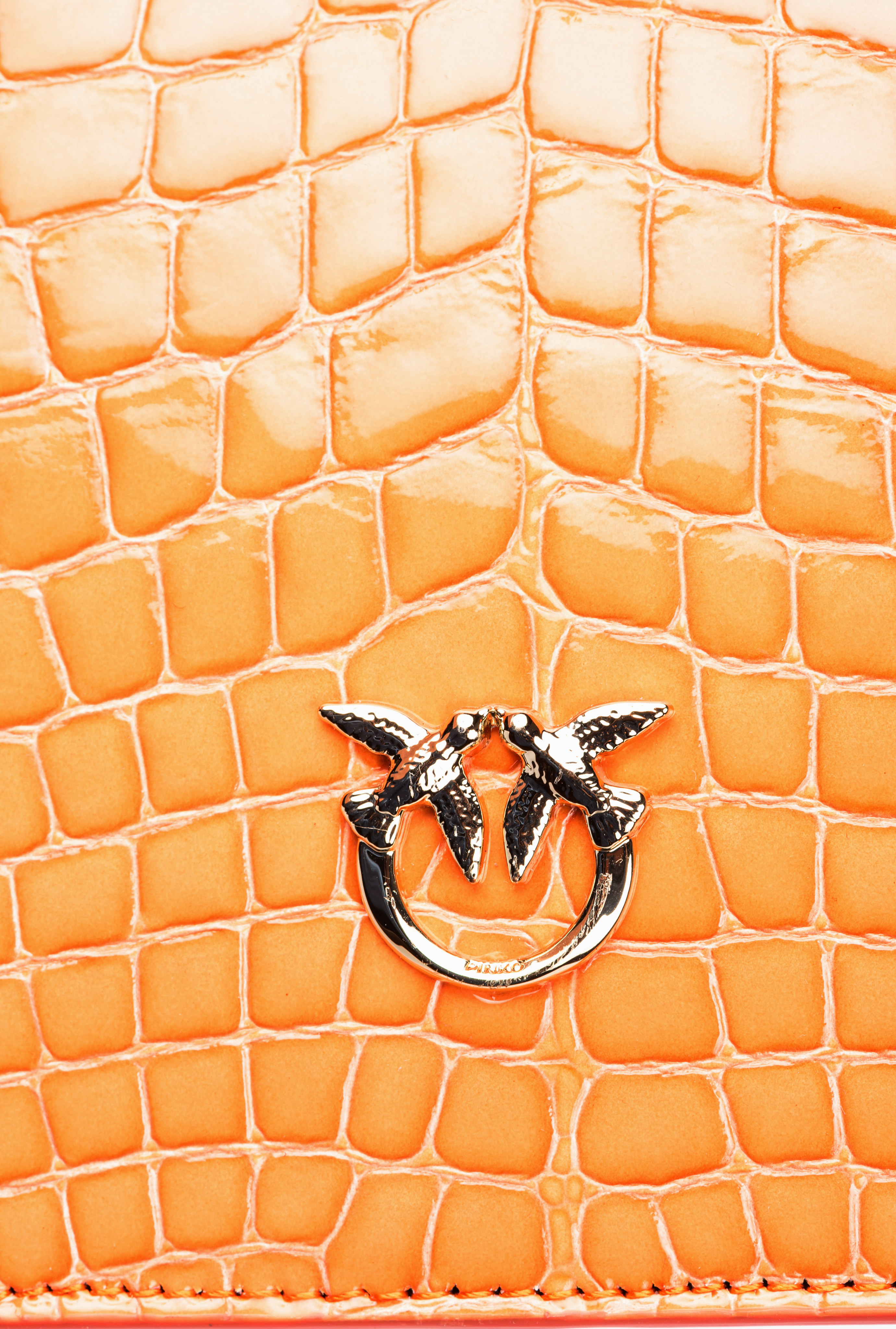 Mini Love Bag One Top Handle Light stampa cocco lucido PINKO Galleria 5