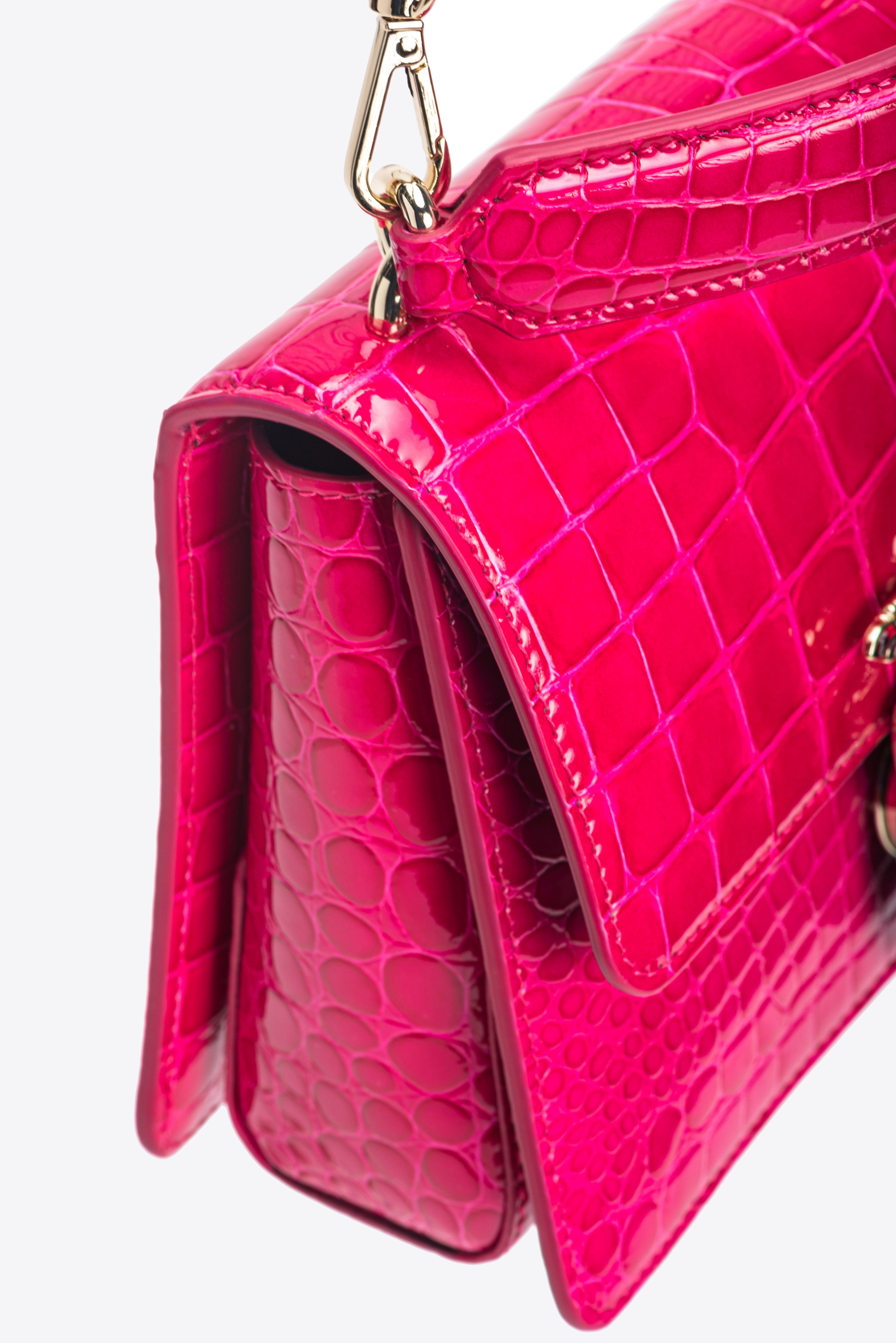 PINKO Galleria Mini Love Bag One Top Handle Light in shiny