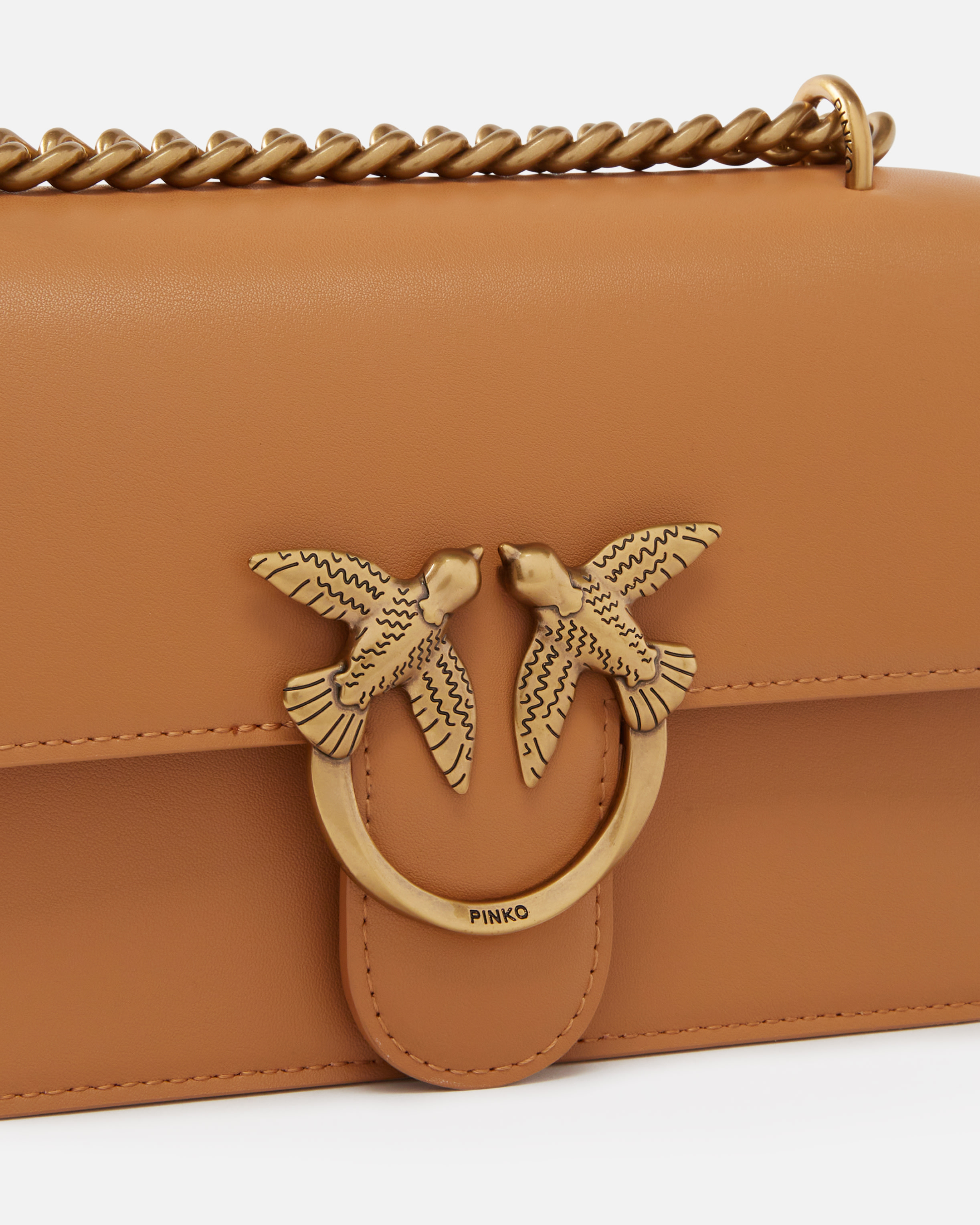 Pinko Mini Love Bag One Simply In Nougat-antique Gold