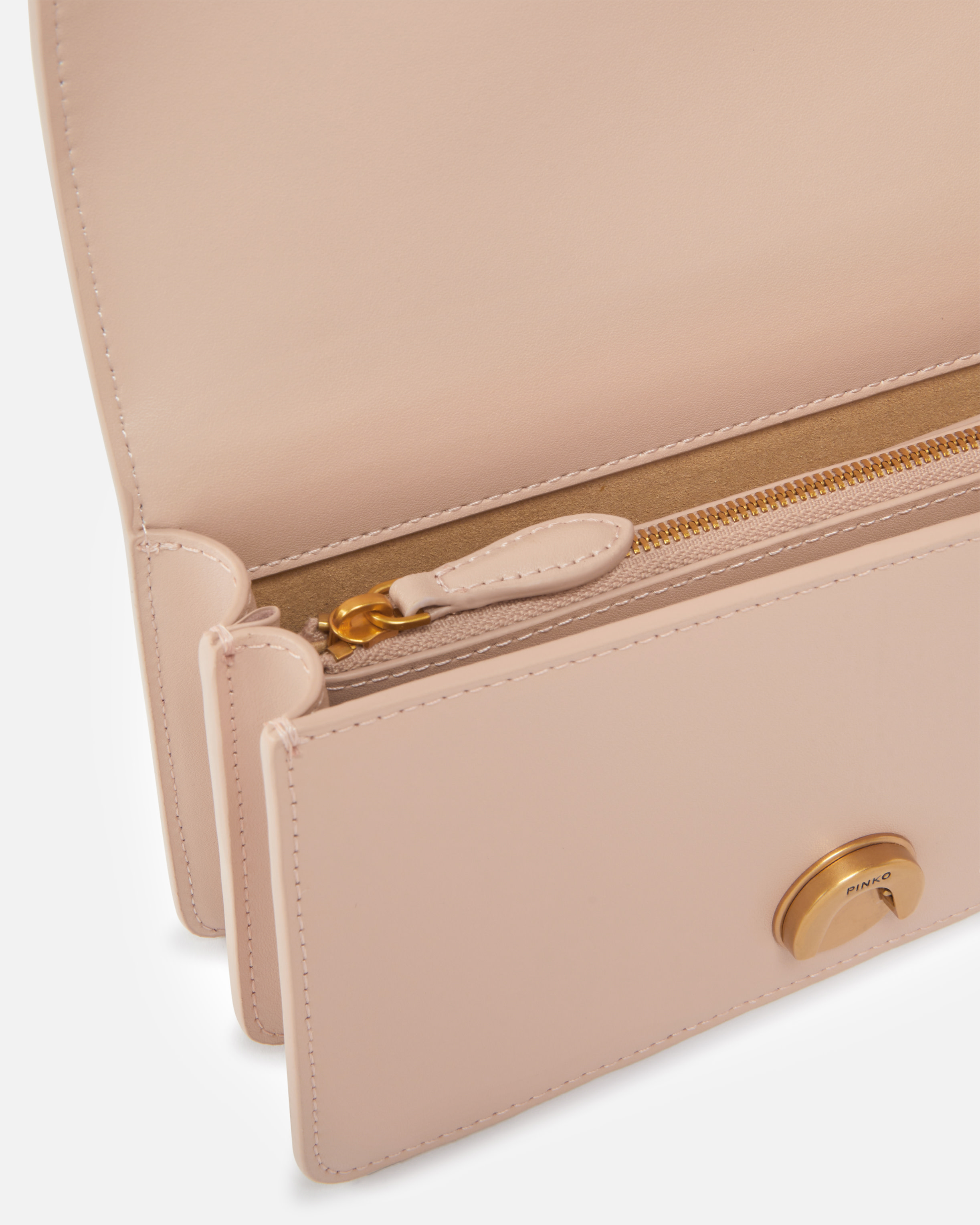 Pinko Classic Love Bag One Simply In Rosa/polvere Rosa-antique Gold