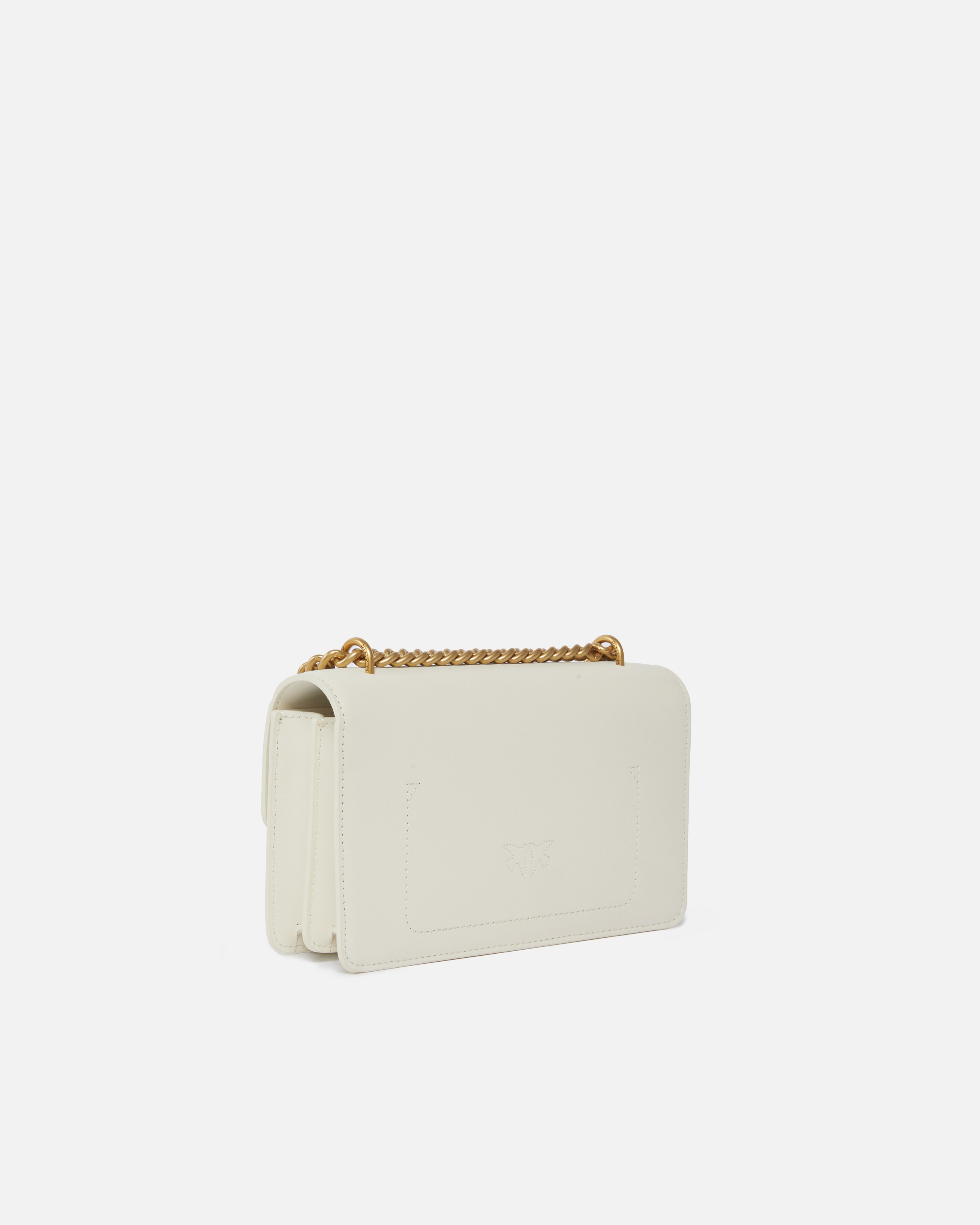 Pinko Mini Love Bag One Simply In White+white-antique Gold