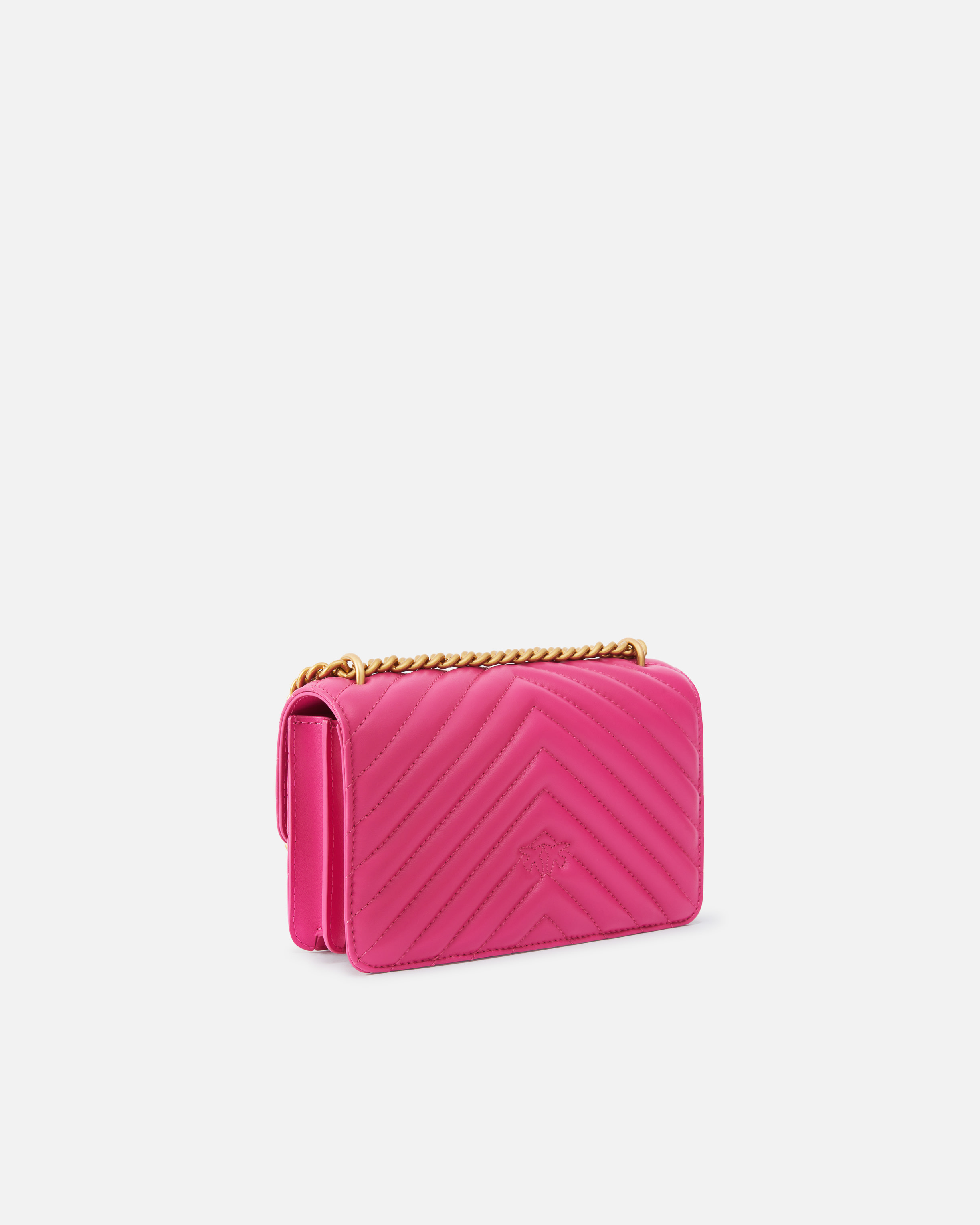 Pinko Classic Love One Shoulder Bag In Rose -or Antique