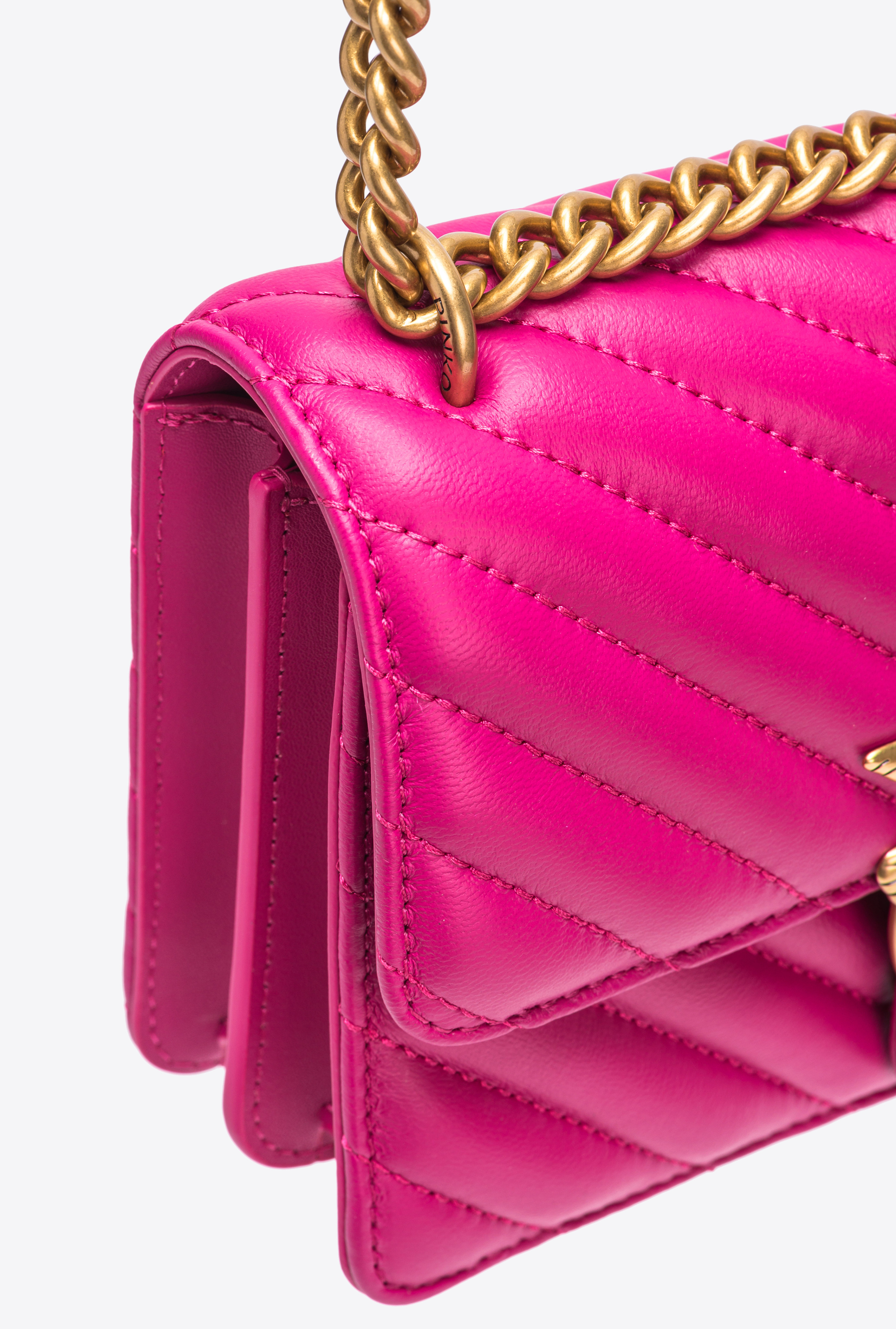 Pinko Classic Love One Shoulder Bag In Rose -or Antique